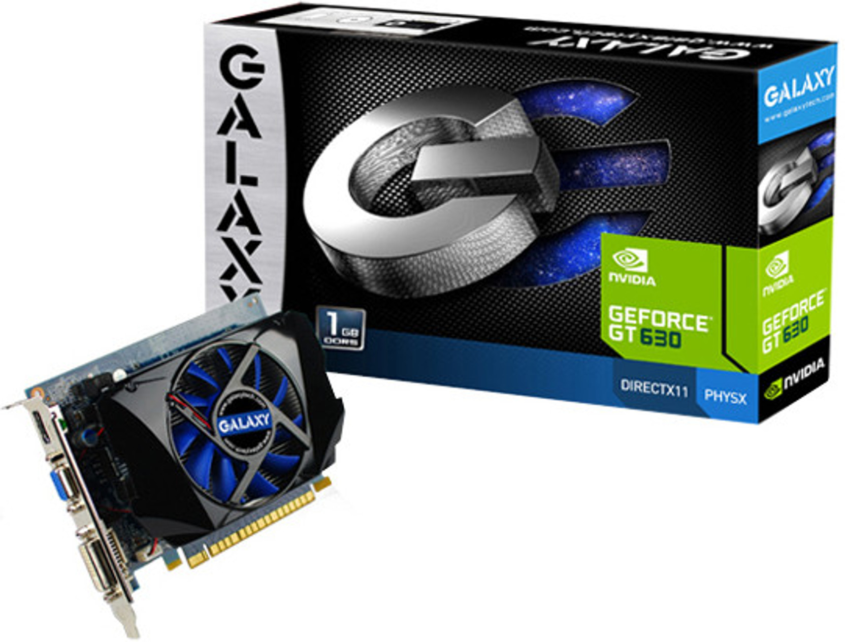 Galaxy NVIDIA GeForce GT 630 1 GB GDDR5 Graphics Card - Galaxy ...