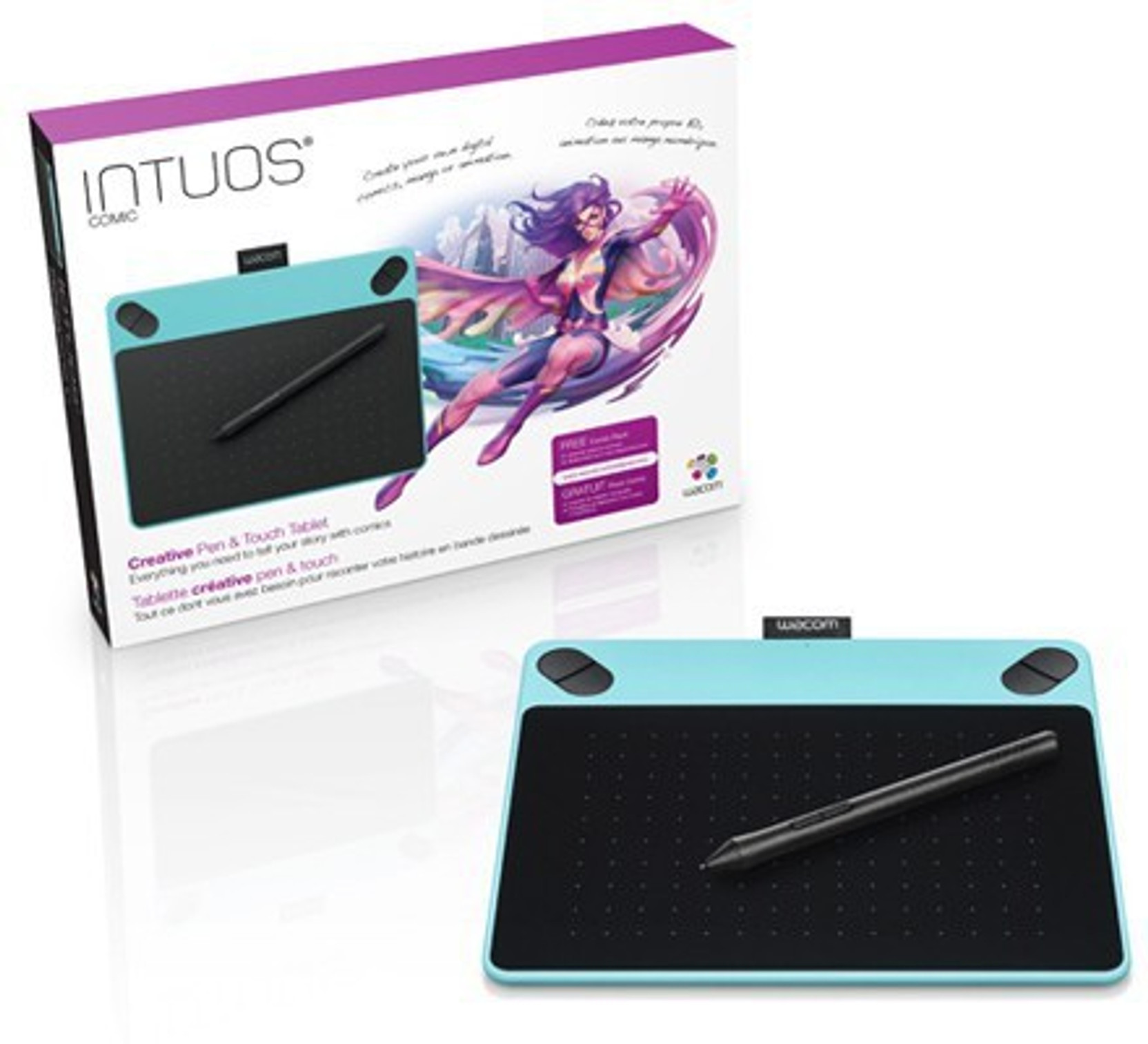 WACOM Intuos Comic Pen & Touch (Small) Cth-490/B1-Cx 8.3 x 6.7 inch