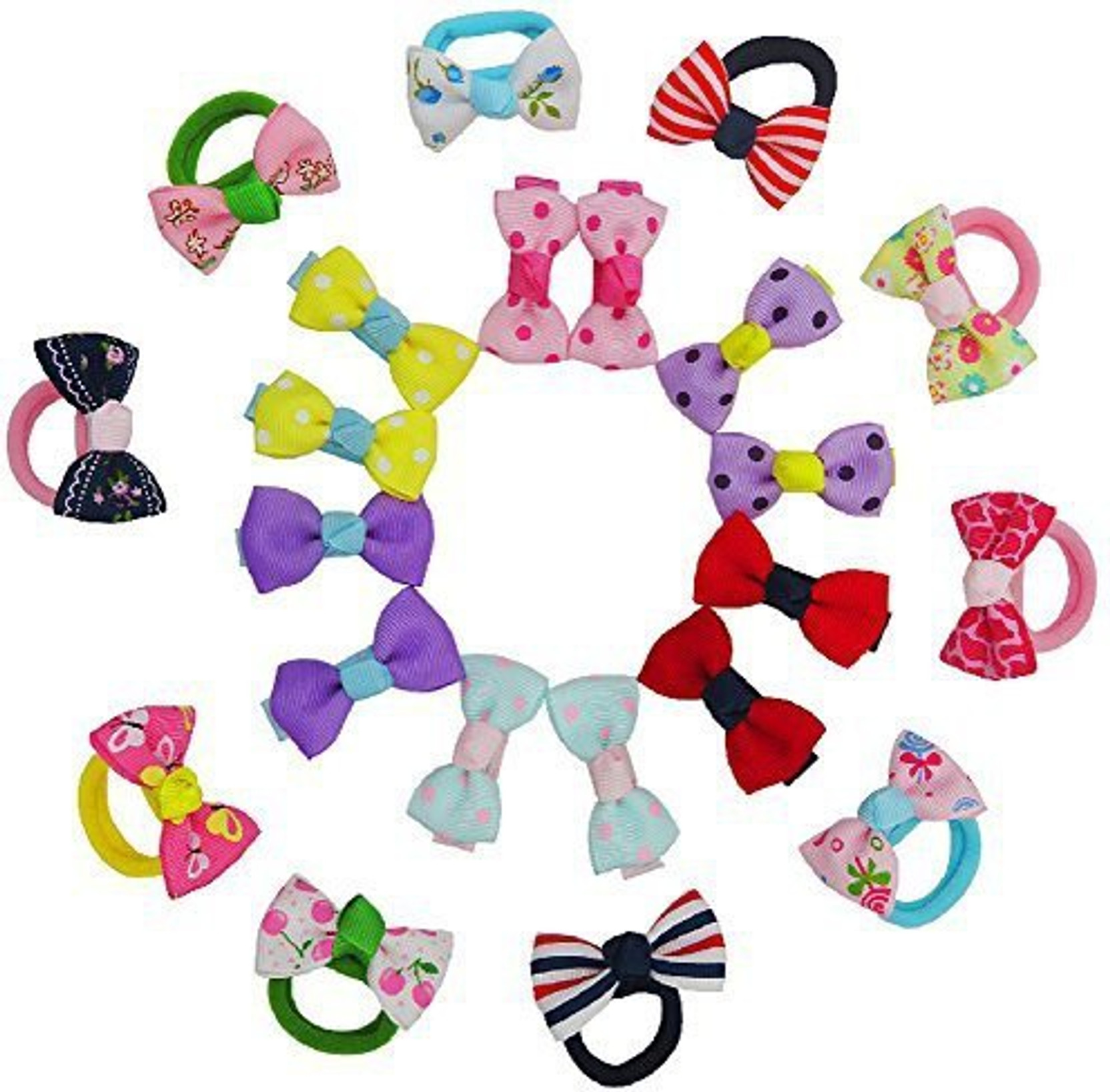 Ausky 22 Piece Set Baby Girl Hair Accessories Boutique Ponytail
