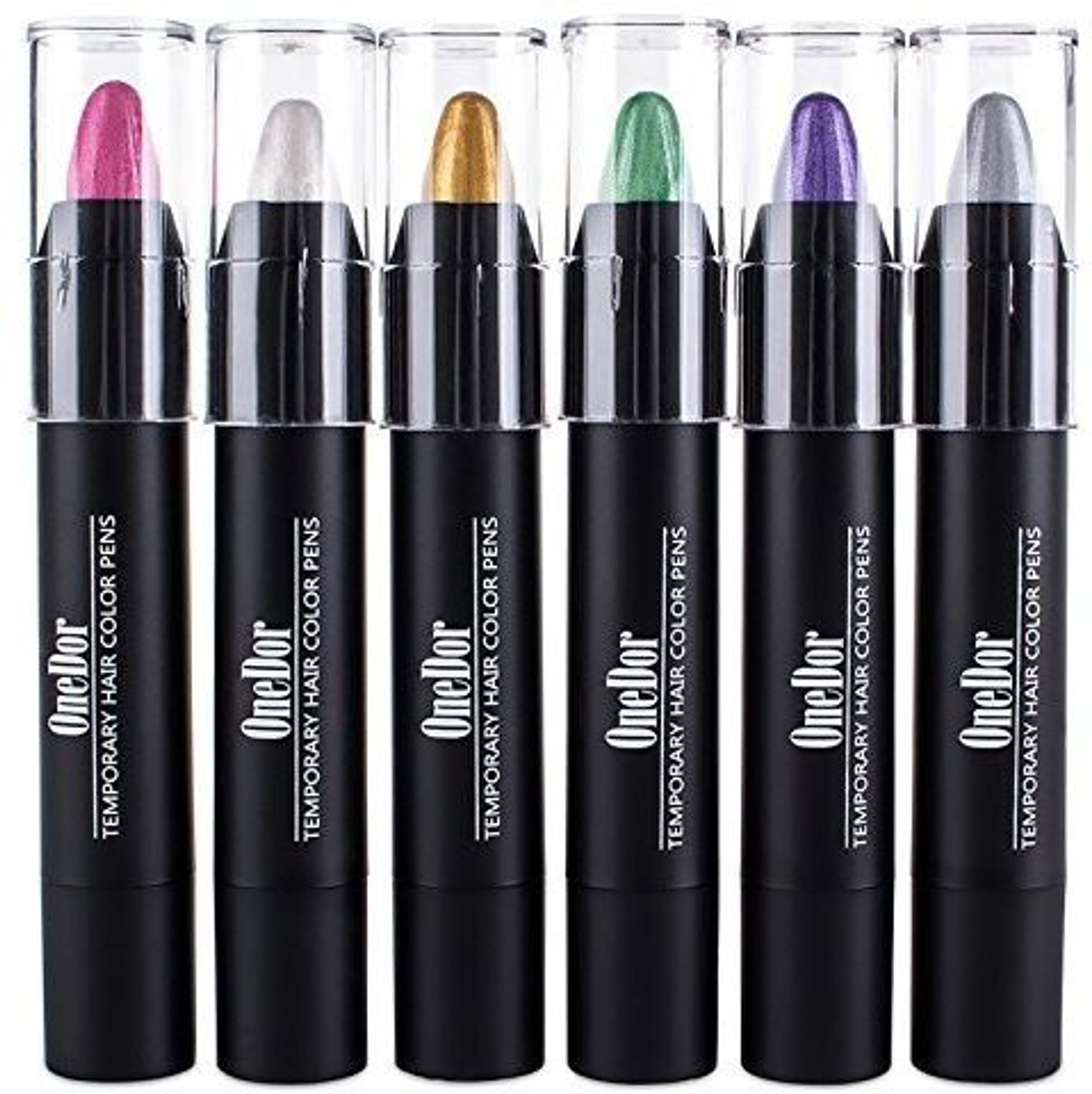 Onedor Professional Waxy Hair Chalk Pens Temporary Hair Color Dye