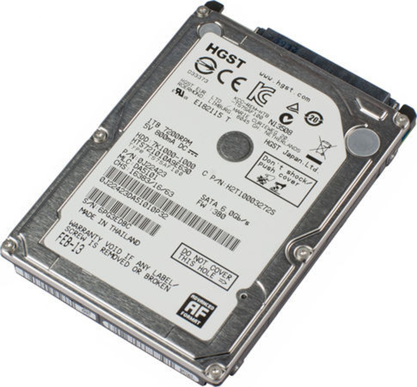 Hitachi HGST Travelstar 7200 RPM 1 TB Laptop Internal Hard Disk Drive