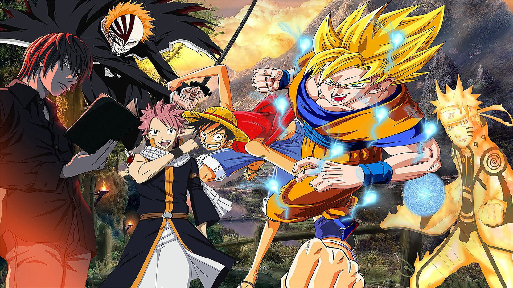 Goku Naruto Luffy Ichigo Wallpaper Goku Naruto Luffy Ichigo Wallpaper
