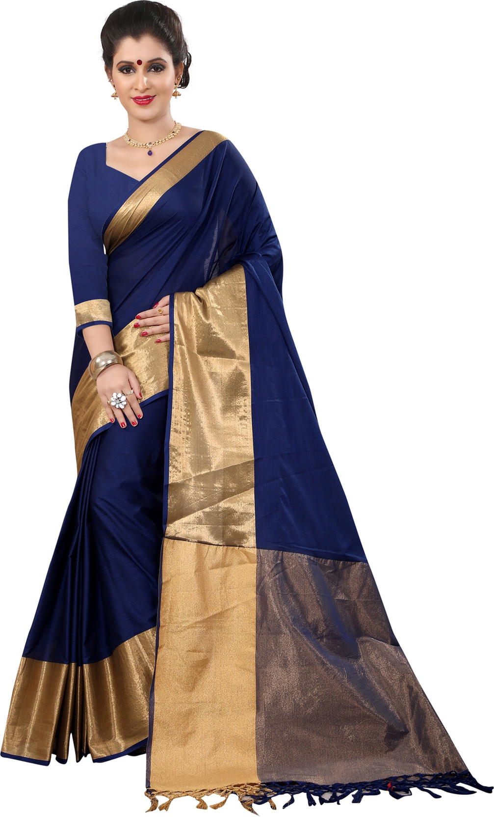 Buy The Fashion Outlets Self Design, Solid Coimbatore Silk Cotton Blend