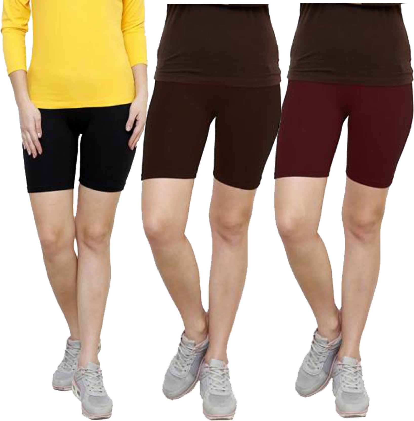 maroon cycling shorts