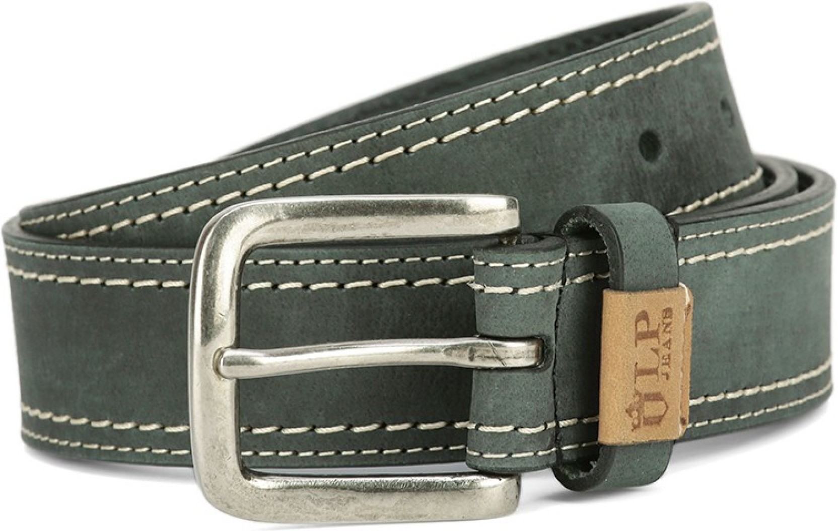 Louis Philippe Men Black Genuine Leather Belt GREY - Price in India | www.waldenwongart.com