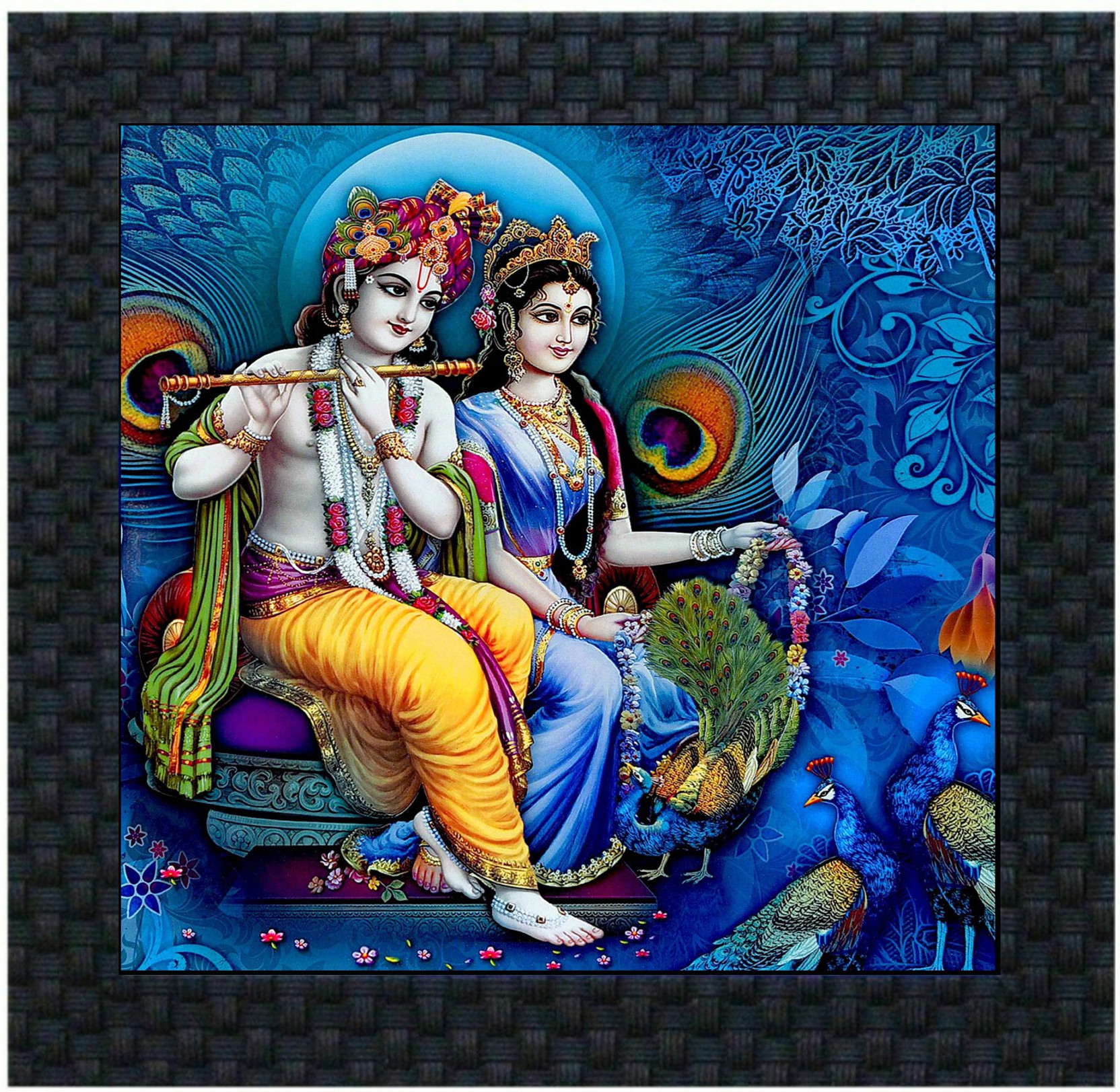 DivineCrafts Radha Krishna Canvas Painting Price in India Buy