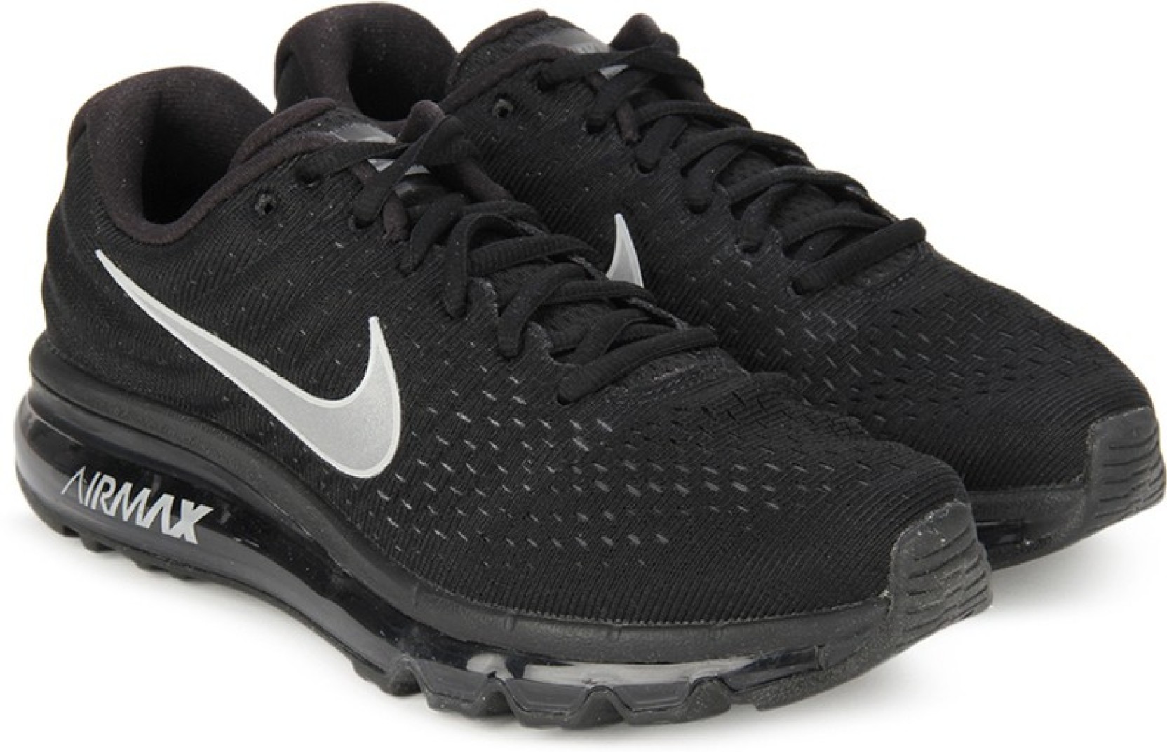Nike WMNS NIKE AIR MAX 2017 Running Shoes - Buy BLACK/WHITE Color Nike ...