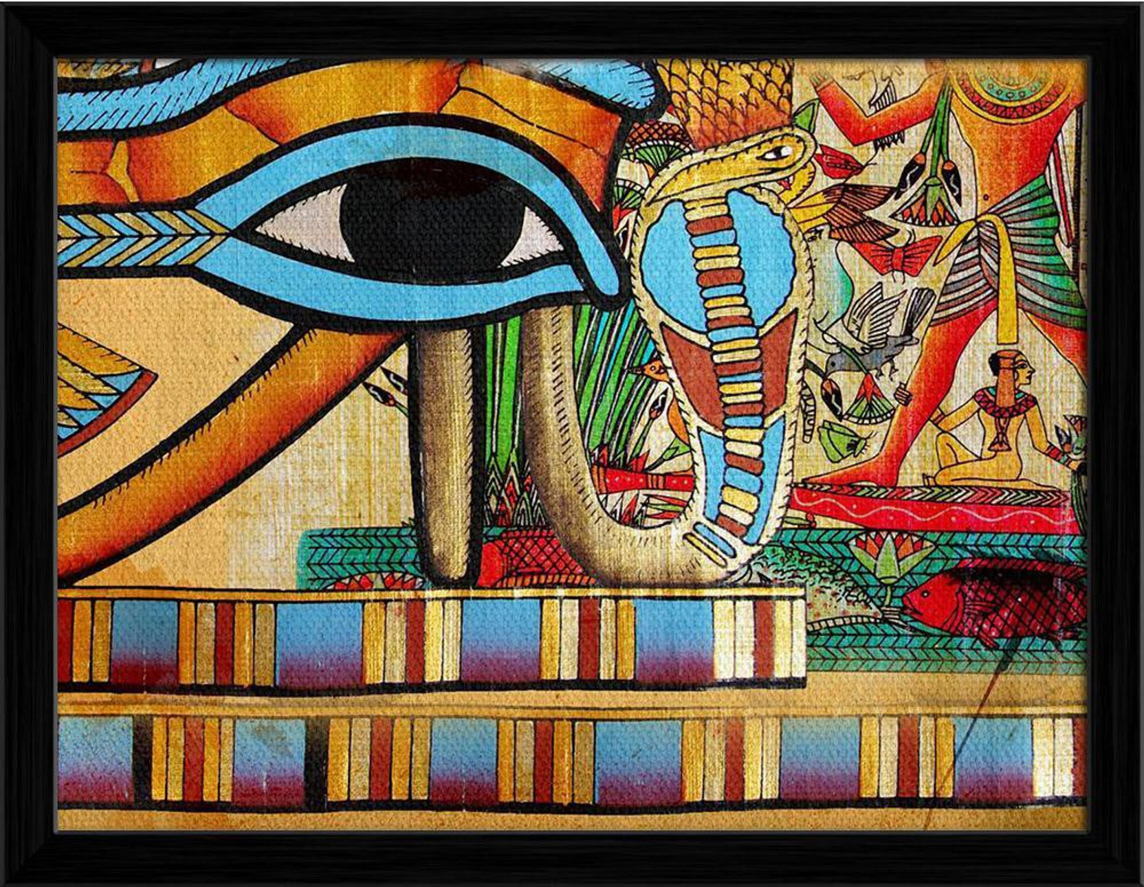 Artzfolio Egyptian Abstraction Framed Wall Art Painting