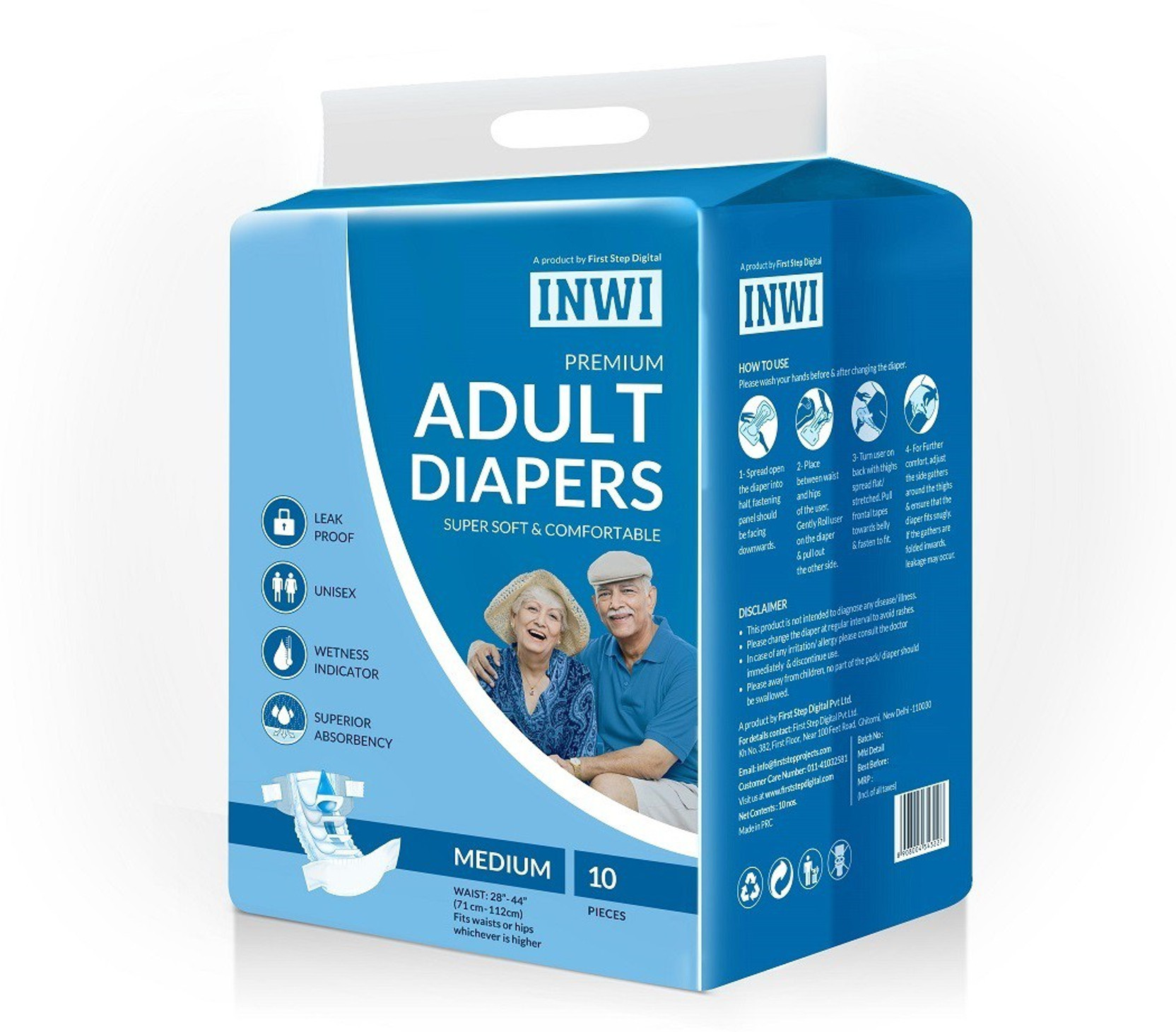 Inwi Premium Adult Diapers Super Soft Comfortable Adult Diapers