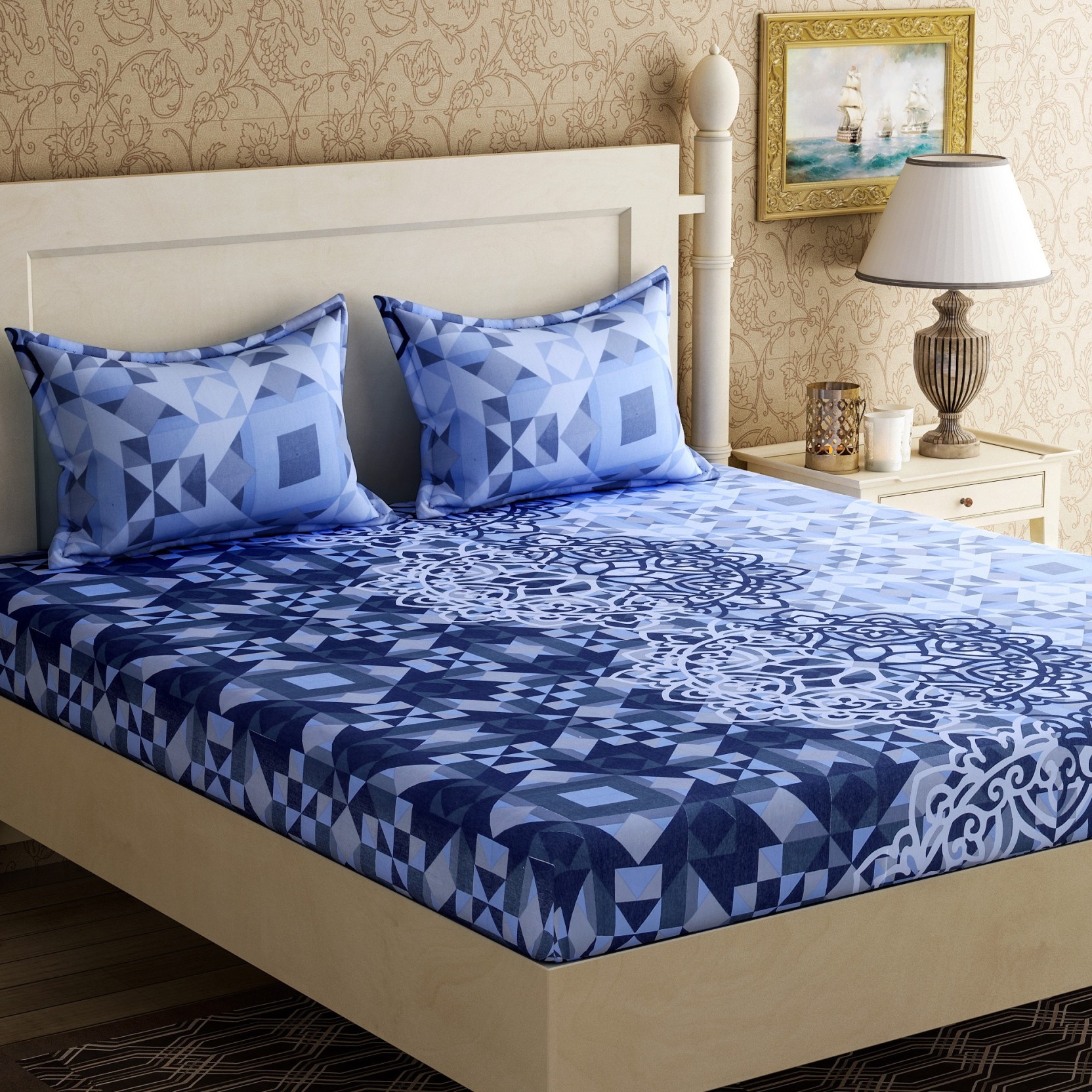 Zesture Cotton Printed Double Bedsheet Buy Zesture Cotton Printed Double Bedsheet Online at