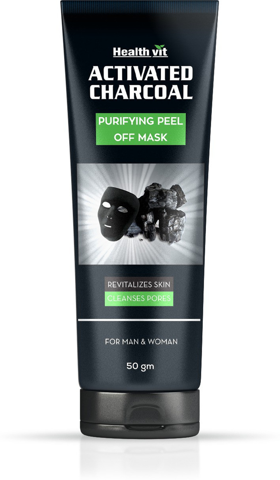 Healthvit Activated Charcoal Purifying Peel off Mask 50gm ...