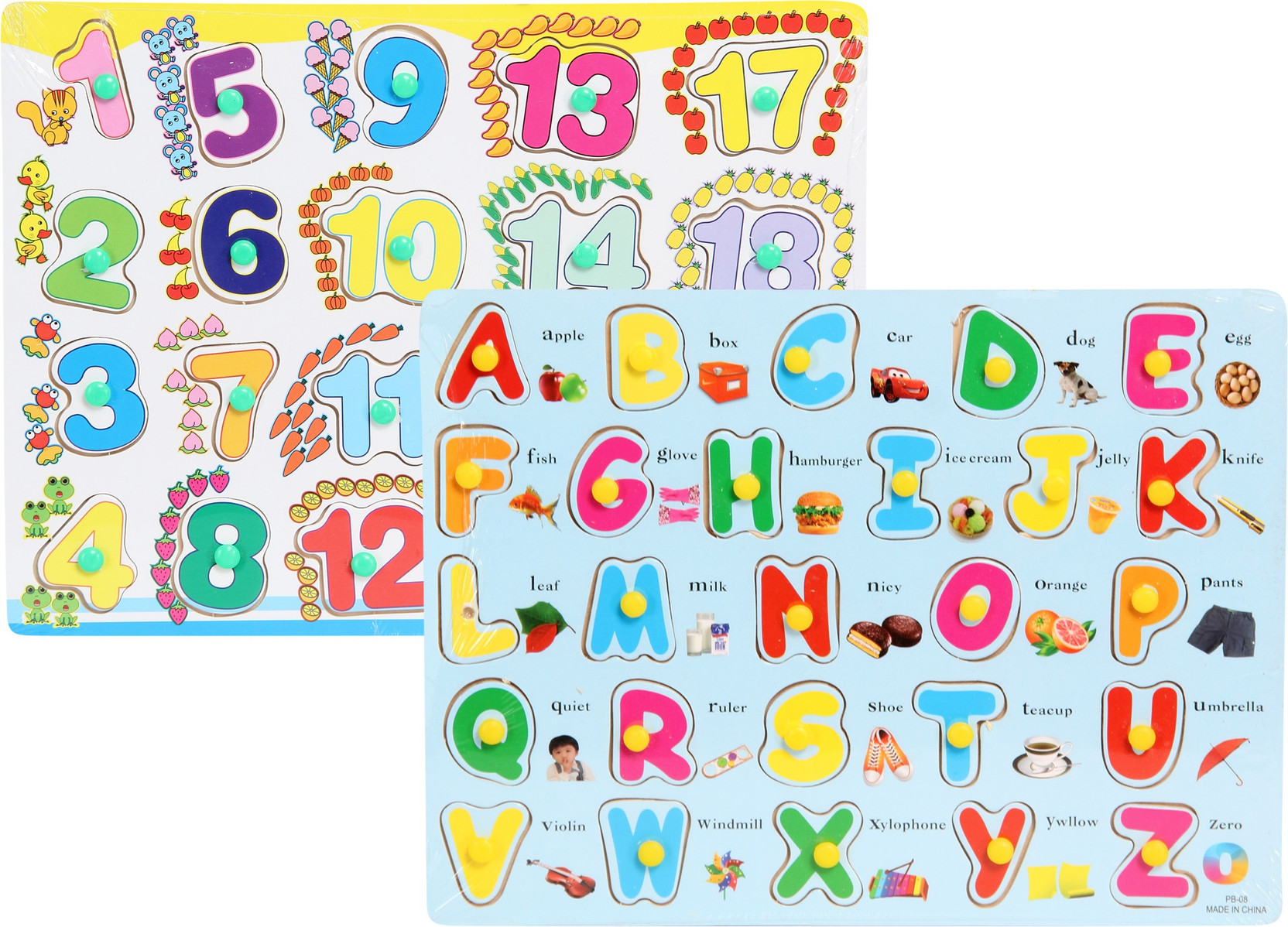 FabSeasons Alphabets (AZ) & Numbers (120) Blocks / Puzzle Price in