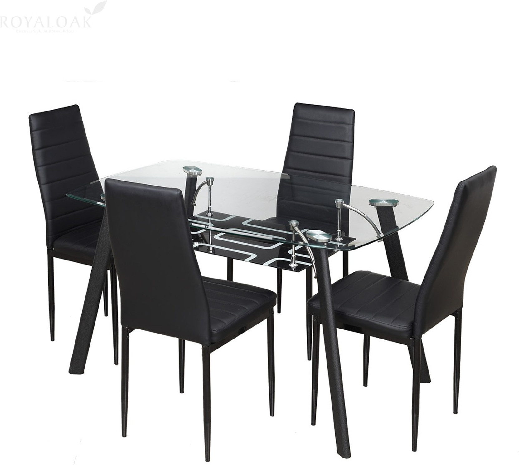 RoyalOak Milan Glass 4 Seater Dining Set Price in India Buy RoyalOak Milan Glass 4 Seater RoyalOak Milan Glass 4 Seater Dining Set Price in India Buy RoyalOak Milan Glass 4 Seater
