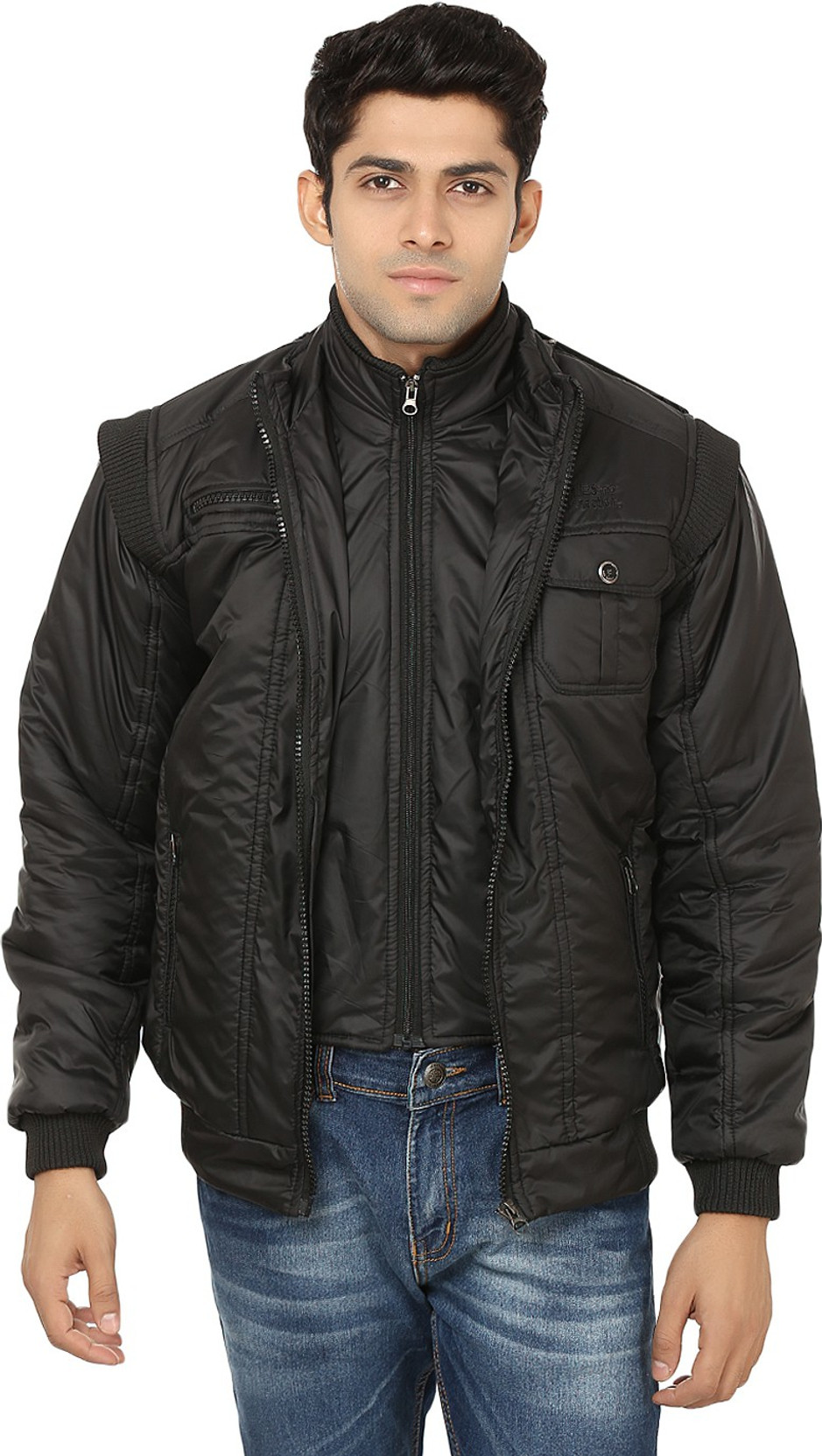 Ico Blue Star Full Sleeve Solid Men's Quilted Jacket - Buy ...