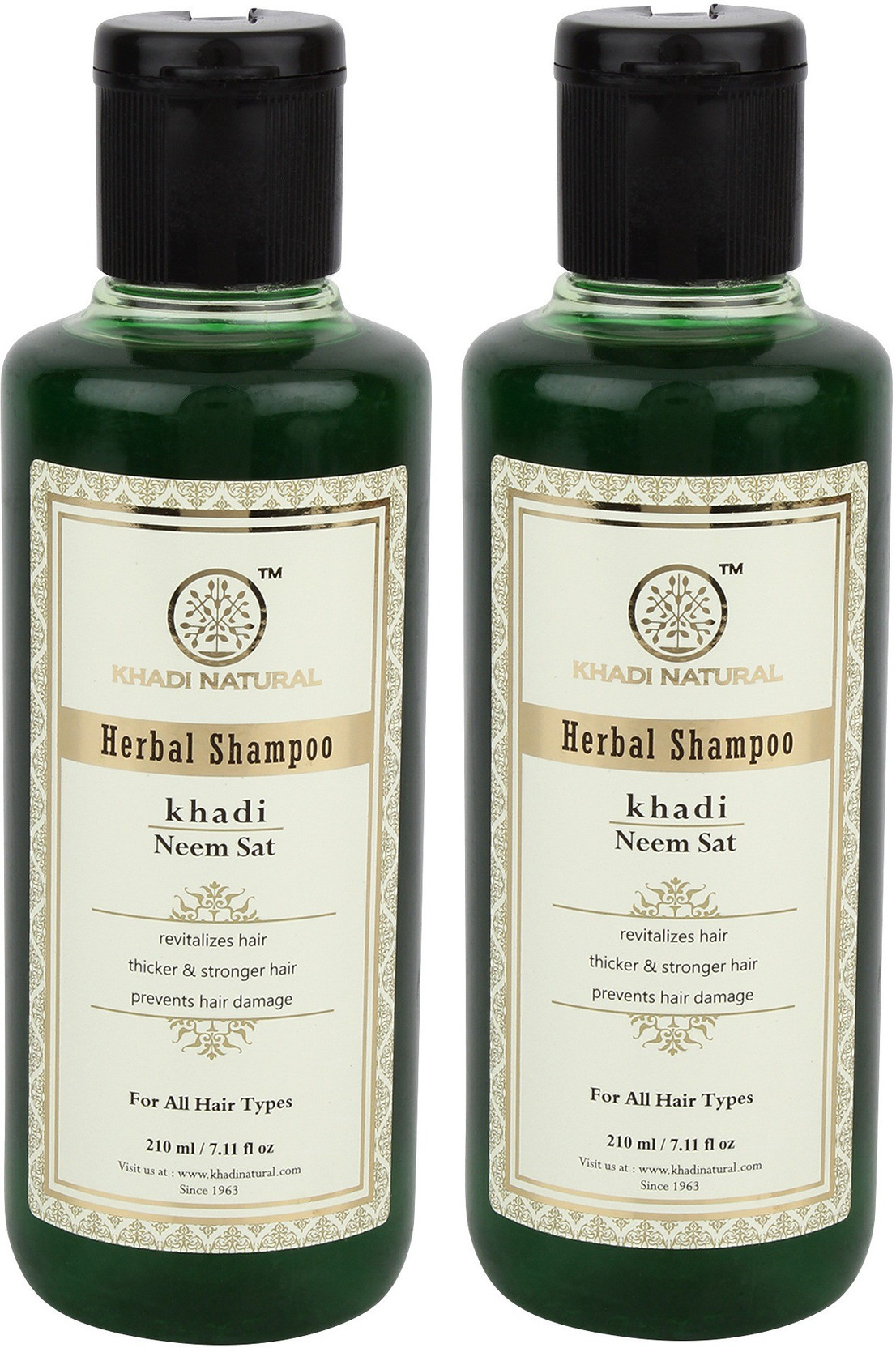 Khadi Natural Herbal Neem Sat Shampoo Pack of 2 Price in India, Buy Khadi Natural Herbal Neem
