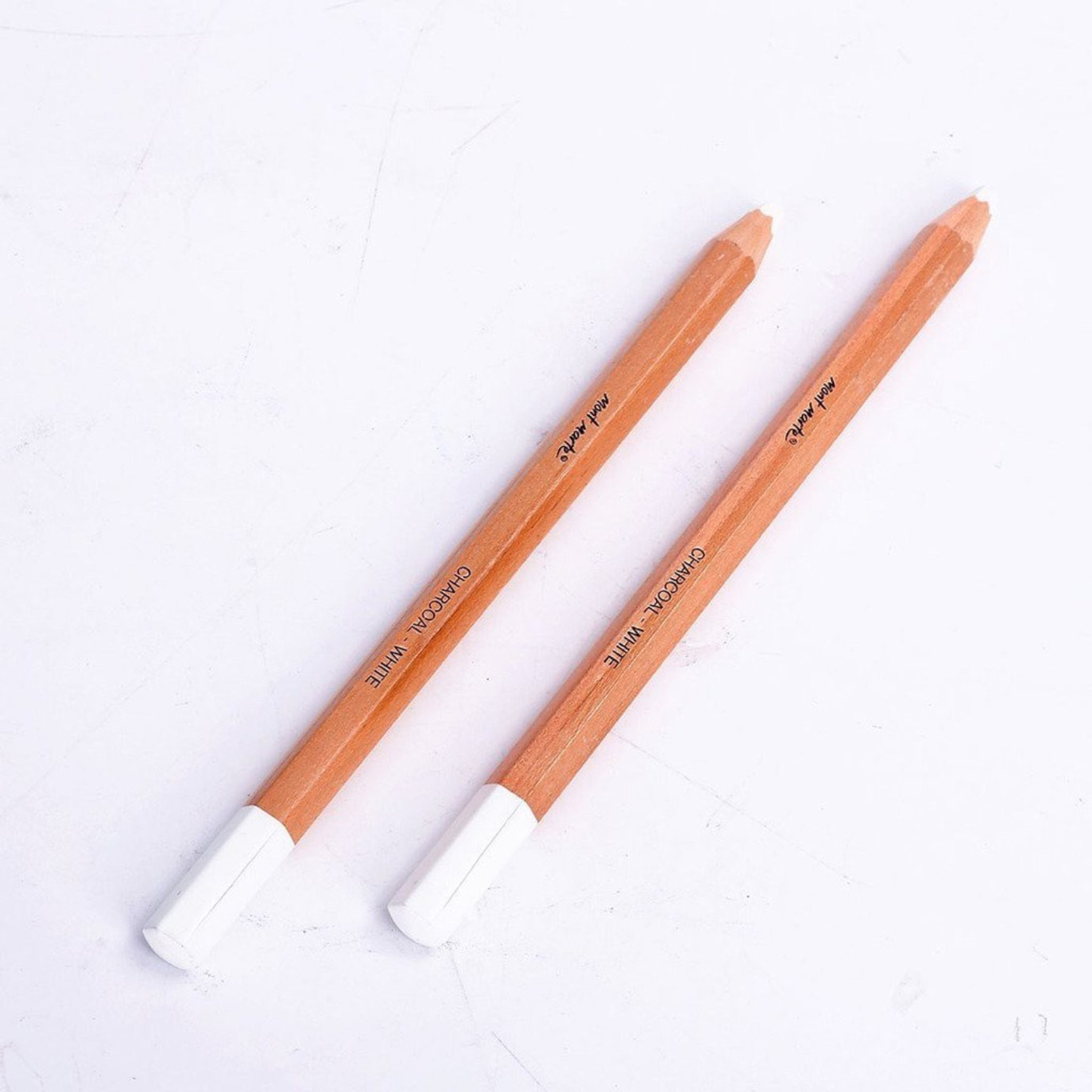 Skywalk 2 PC White Thick CHARCOAL PENCIL SET 2 PC White Thick