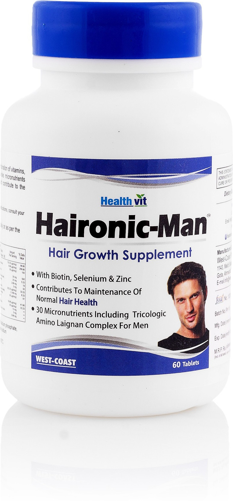 Healthvit Haironic Man Hair Growth Supplement 60 Tablets Price In