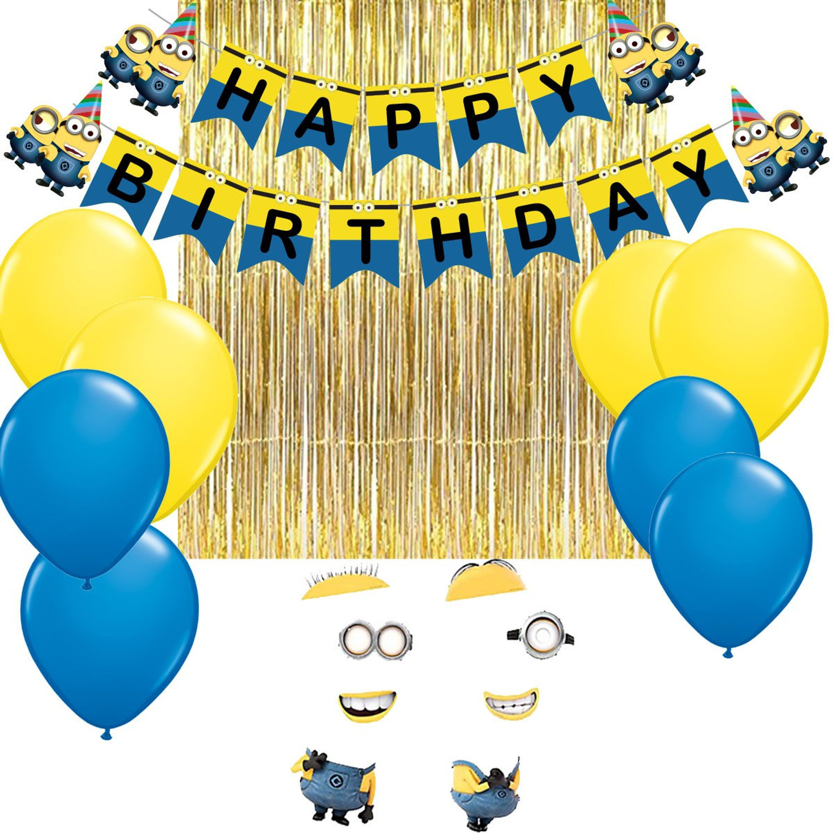 Party Propz Minion Birthday Combo Pack Of 38 Minion Birthday