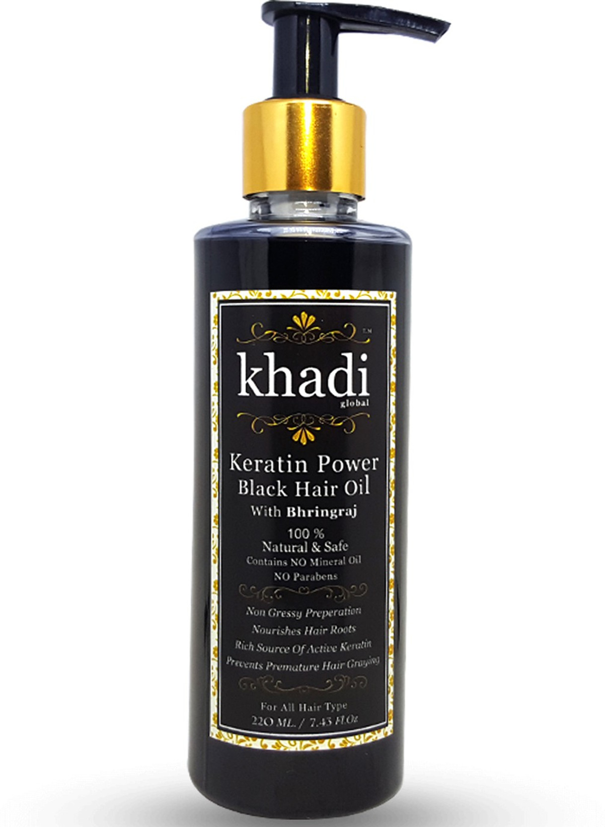Khadi Global Keratin Power Black Hair Oil With Bhringraj 100