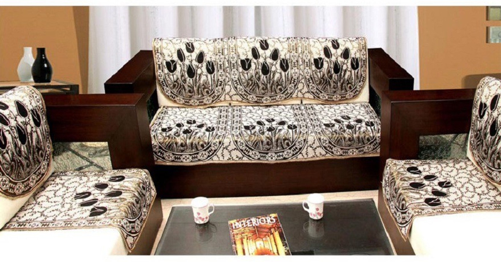 Zesture Jacquard Sofa Cover Price in India Buy Zesture Jacquard Sofa