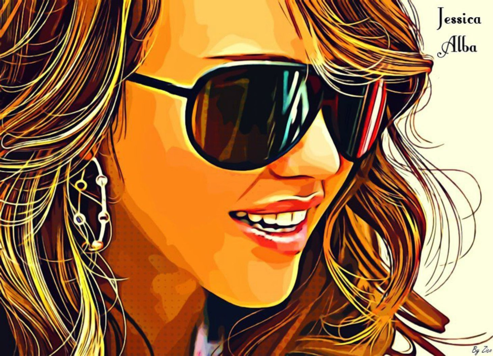 Akhuratha Wall Poster Movies Jessica Alba Women Digital Art