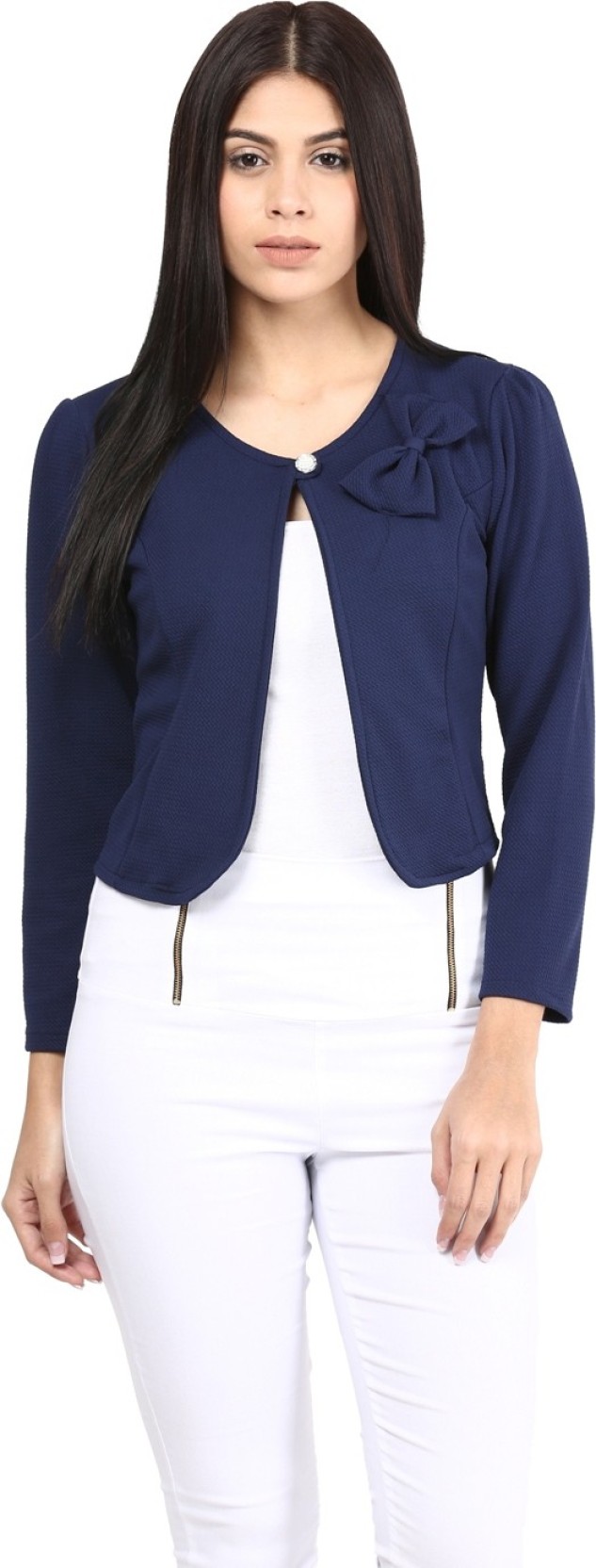 Mayra Full Sleeve Solid Women's Jacket - Buy Navy Blue Mayra Full ...