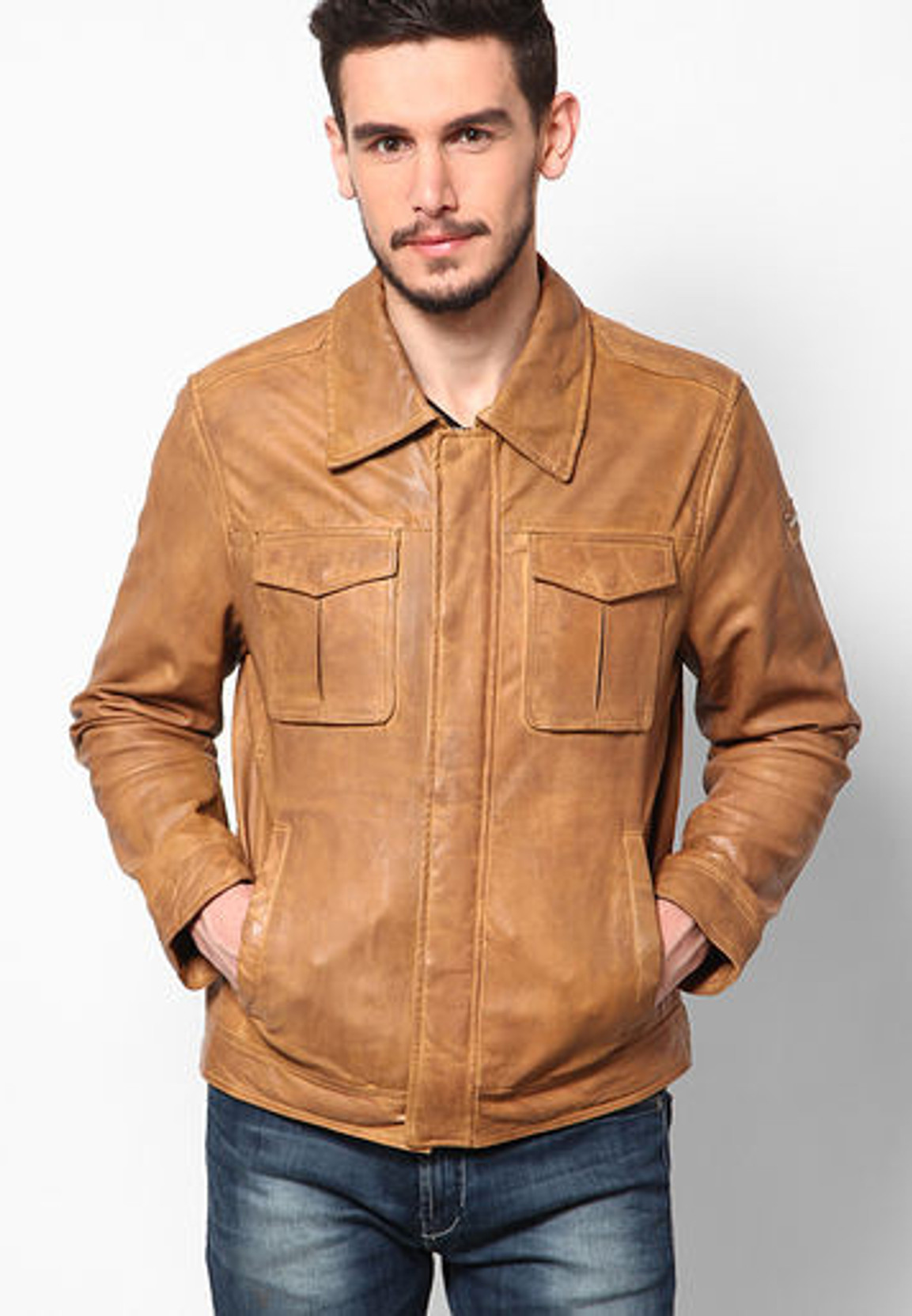 Aditi Wasan Full Sleeve Solid Men's Jacket Buy COGNAC Aditi Wasan