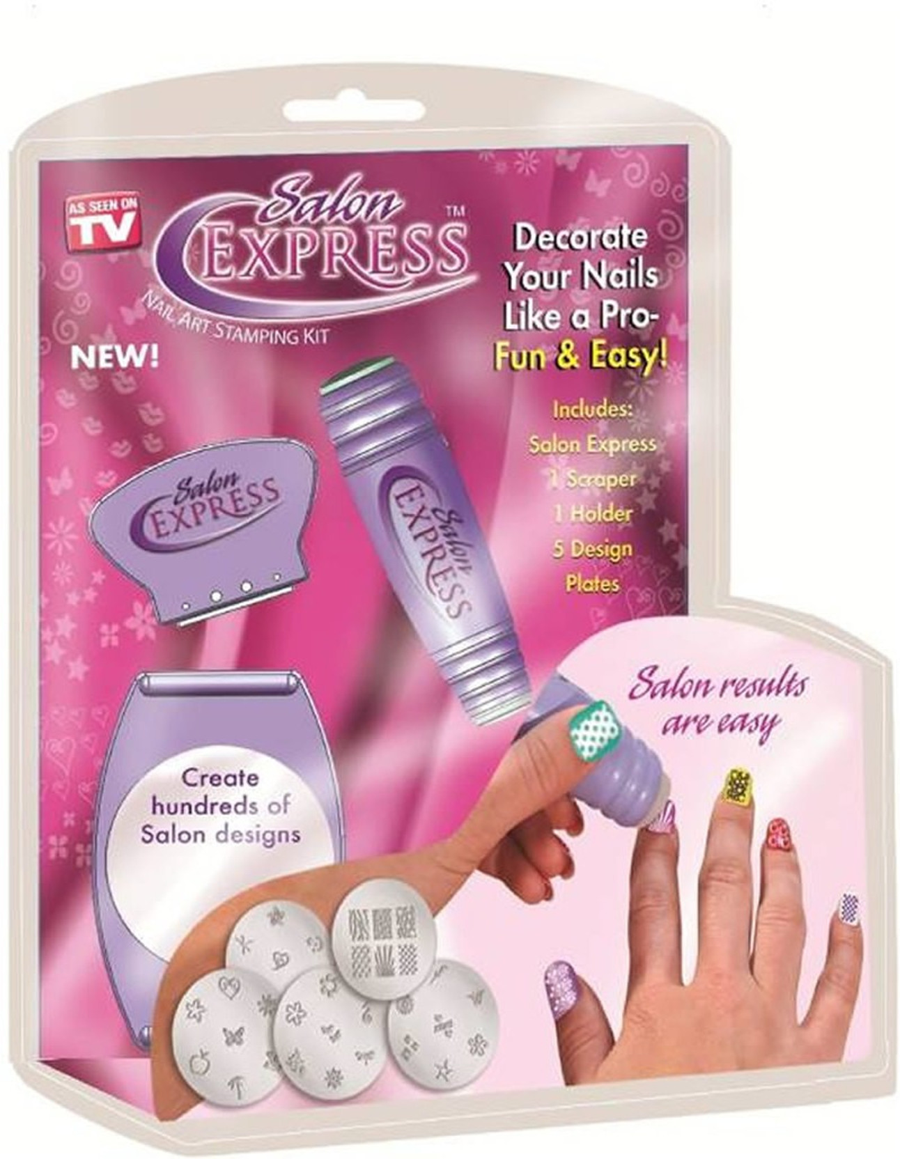 Salon Express Nail Art Stamping Kit For Your Nails Stamp 100 S Of