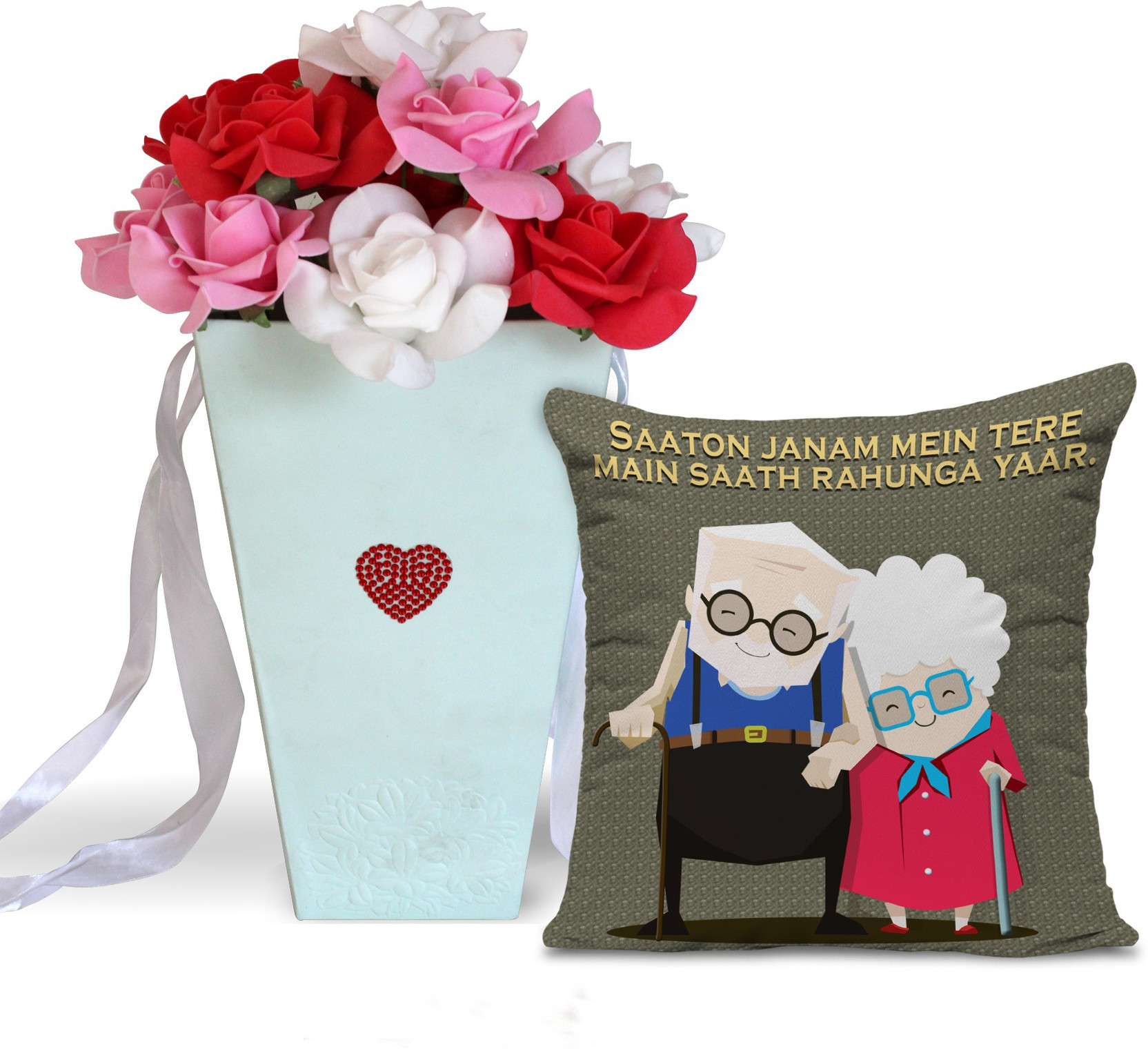 Tied Ribbons Valentine Romantic Special Gift For Wife Cardboard