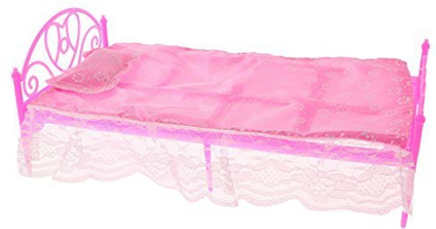 Dovewill Perfect Chic Mini Furniture Plastic Bed Dolls Bed