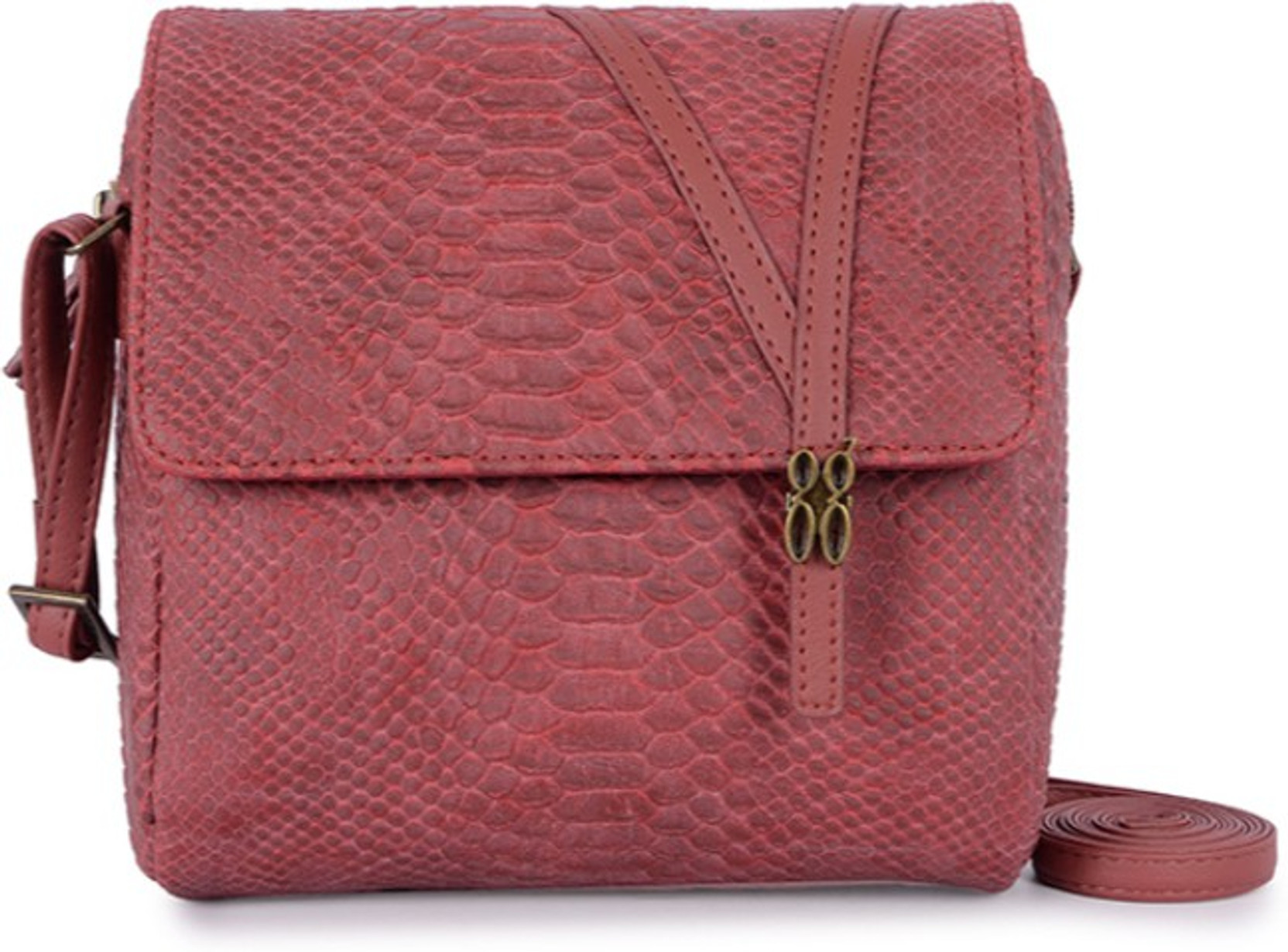 Baggit Women Casual Red Pu Sling Bag Oxblood Price In