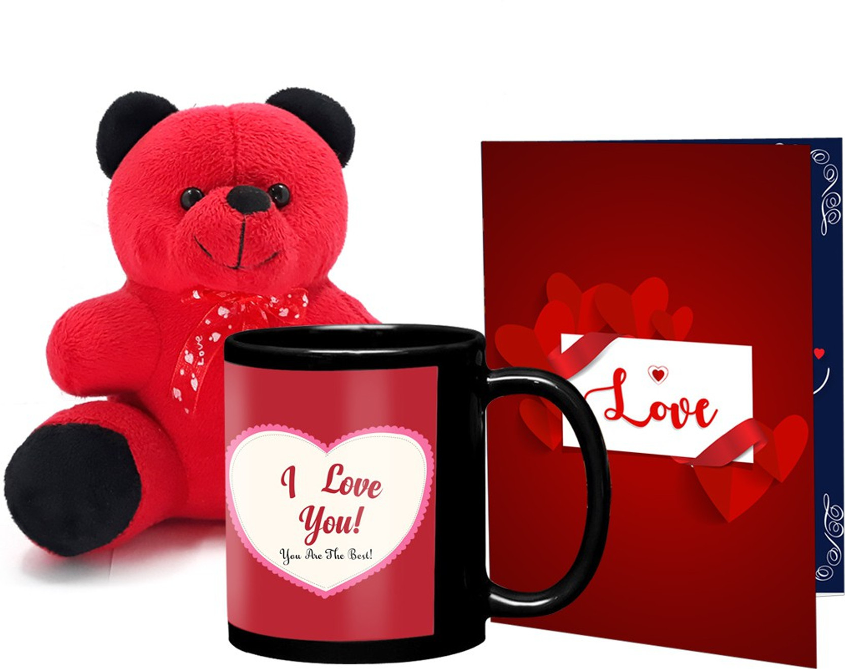 Lof Valentine S Day Gift Valentine Gift Wife Gift For Valentine Girlfriend Gift For Valentine Husband Gift For Valentine Sweety Wife Gift Set Black Mug A4 Full Printed Card Teddy Gift0063 Mug Gift Set