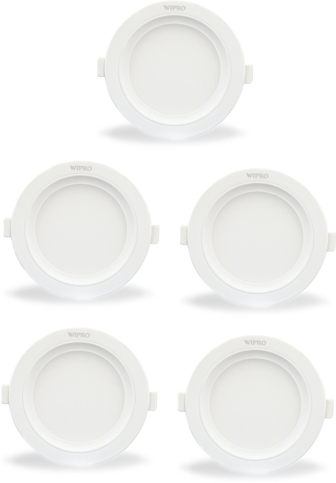 Wipro Wave 3w Round White Led Ceiling Panel Pack Of 05