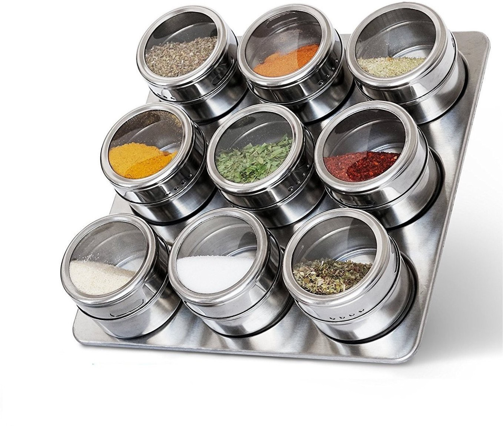 Banqlyn Magnetic Spice Jars Airtight Kitchen Storage Containers