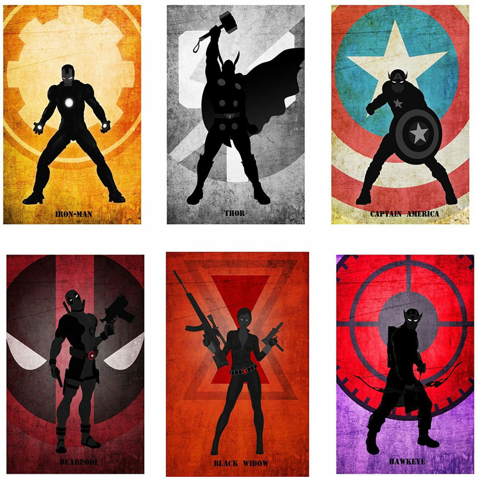 Marvel Avengers Set Of 6 8 Inches X 12 Inches 300 Gsm High