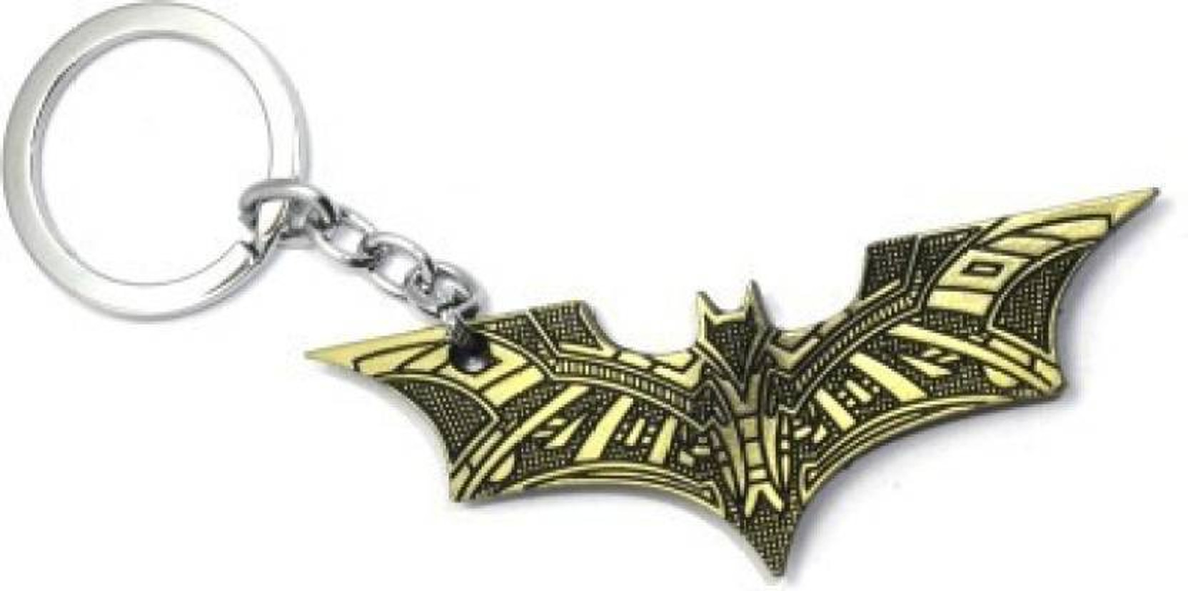 Styledose Batman Justice League Bat Texture Logo Silver