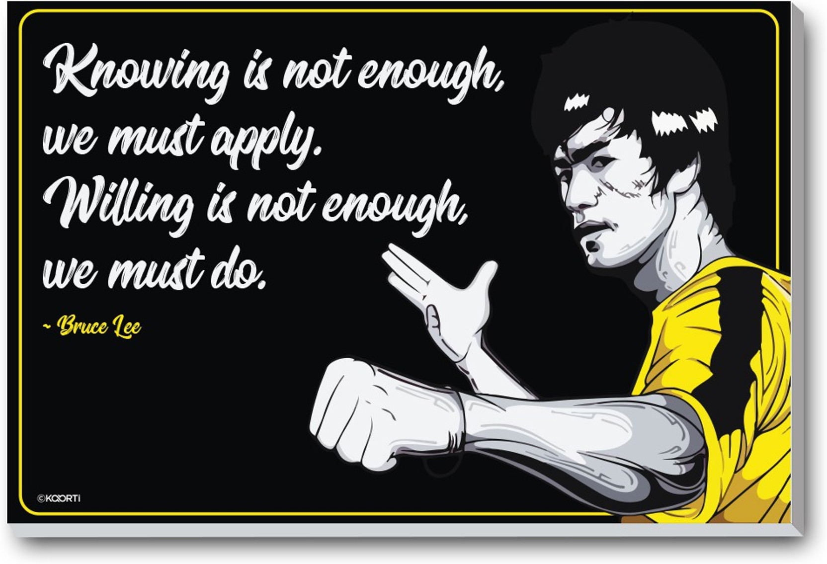 Knowing Is Not Enough We Must Bruce Lee Quote Mini Laminated Knowing Is Not Enough We Must Bruce Lee Quote Mini Laminated