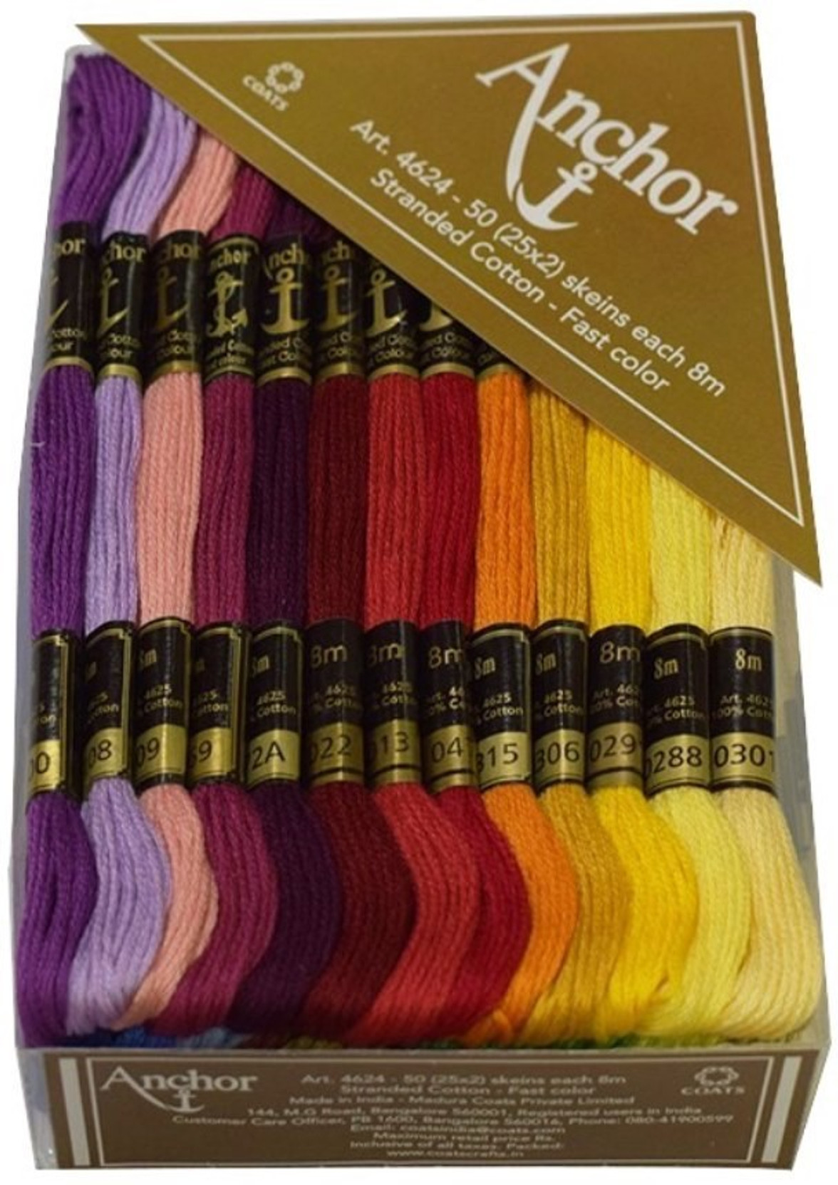 3 x 185 Anchor Stranded Cotton New 8m