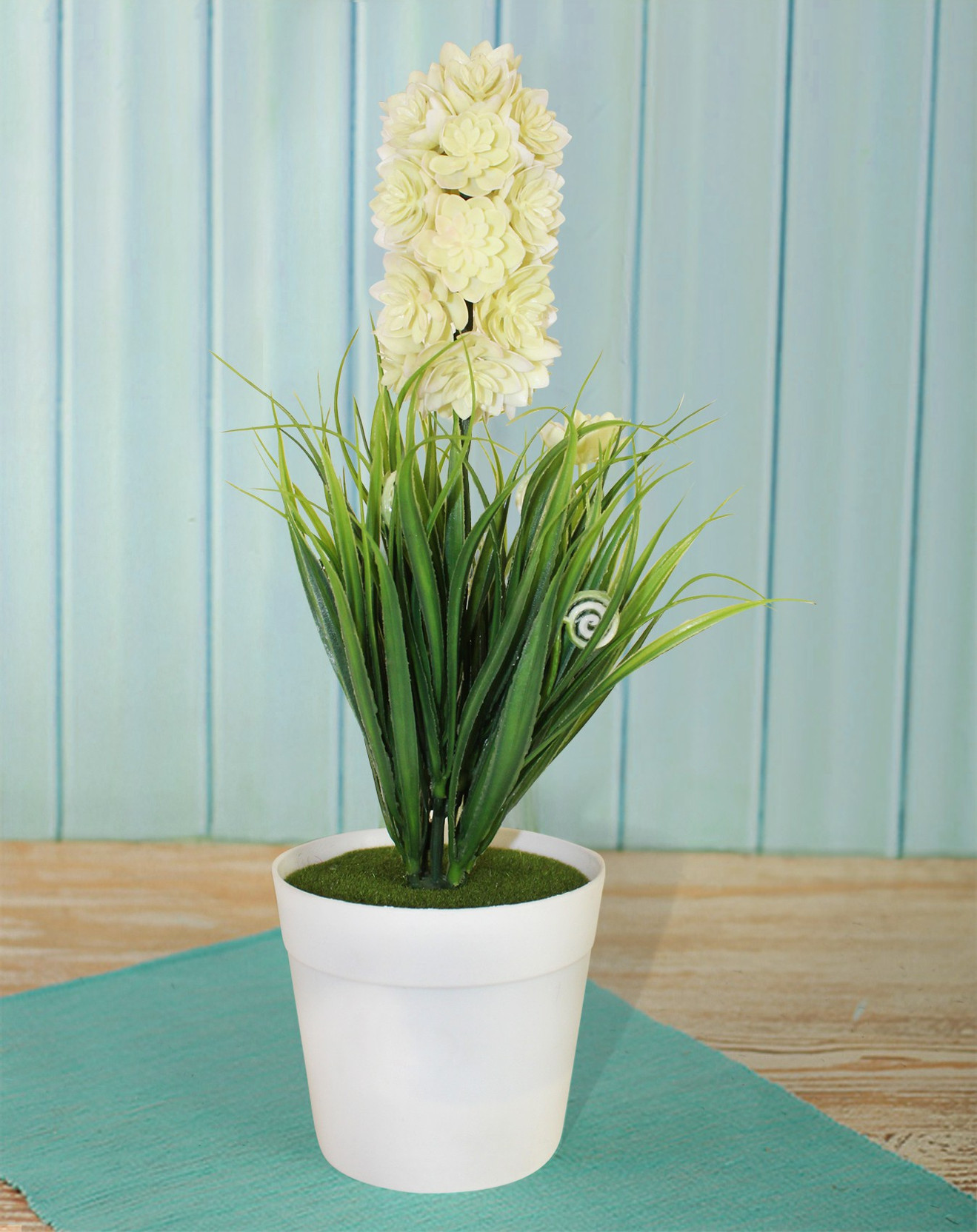 Tied Ribbons Artificial Flower Pots For Decoration Artificial