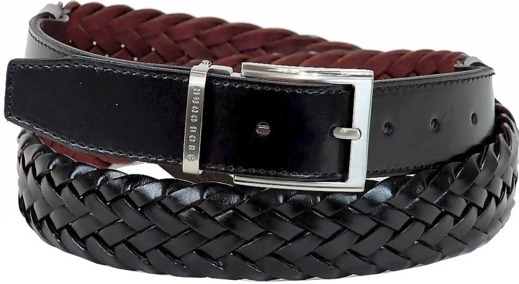 Hugo Boss Men Black Genuine Leather Belt Black Price In India Flipkart Com