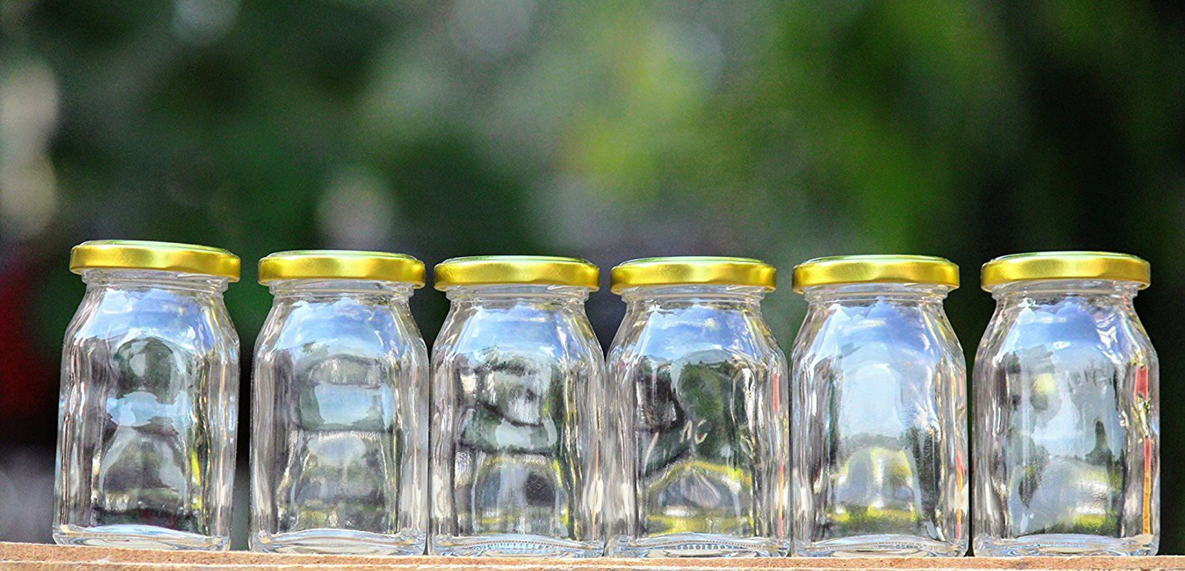 Satyam Kraft Square Glass Jar And Container 250 Ml With Rust Proof Air Tight Lid Suitable To Use In Your Home Office Kitchen Storage Jars