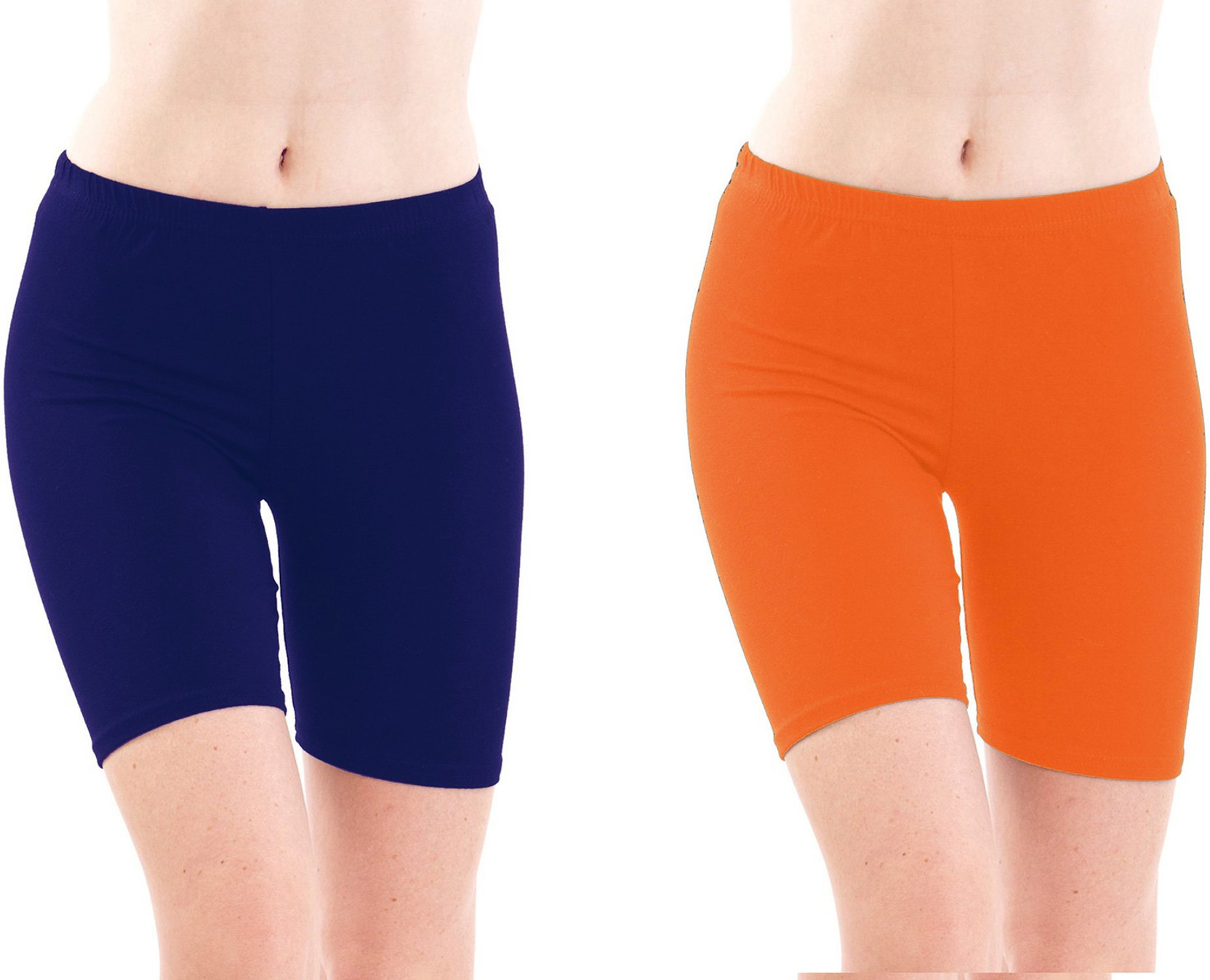 orange cycling shorts women's