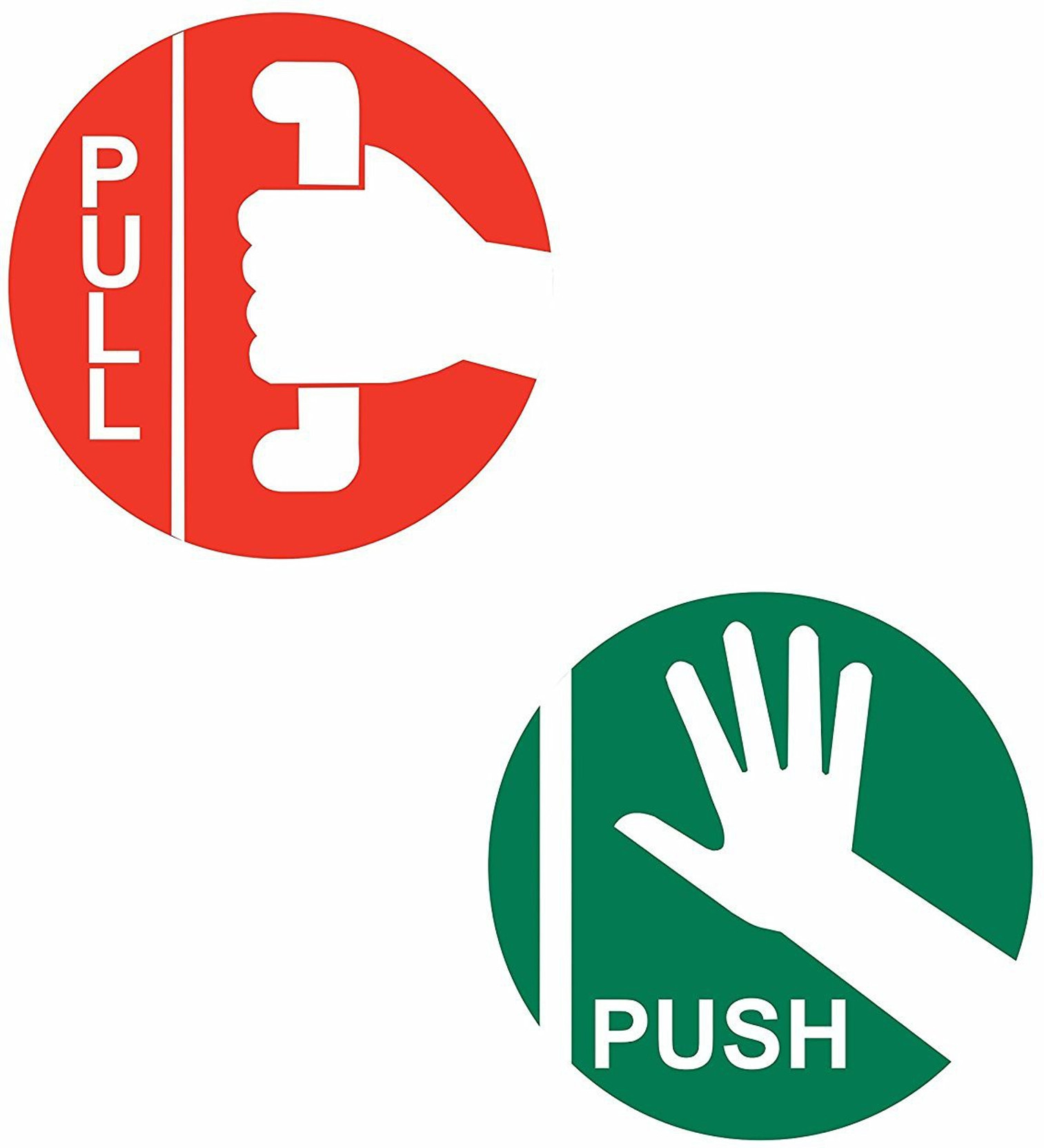 Auto Parts and Vehicles 4"x2" Push Pull Sticker Set vinyl decal self