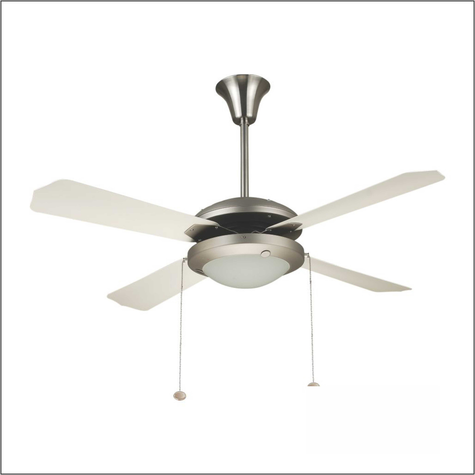 Warmex Designer Ceiling Fan With Down Light Satin Ivory 4 Blade