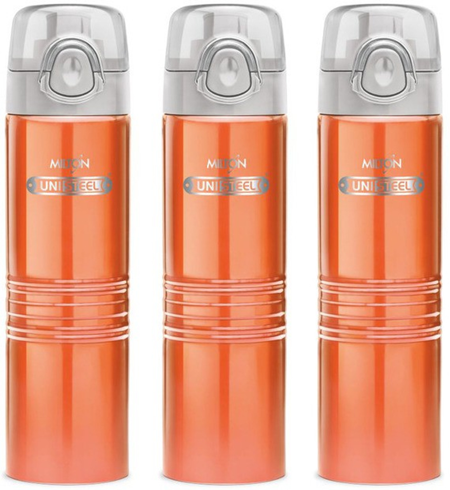 Milton Vogue Stainless Steel Fridge Water Bottle 750 Ml Set Of 3 Obral Tupperware Eco 1