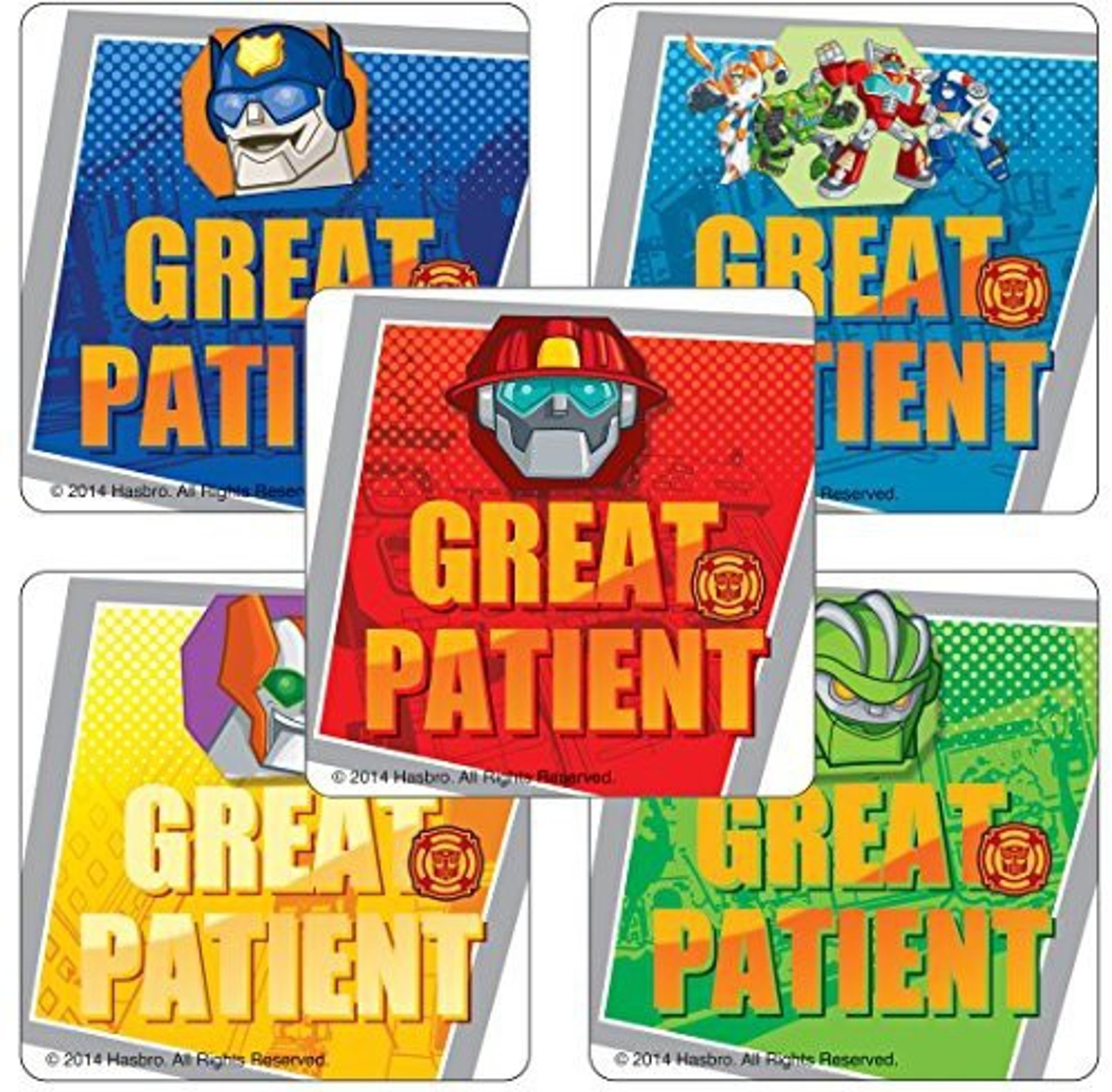Smilemakers Transformers Rescue Bots Patient Stickers Birthday
