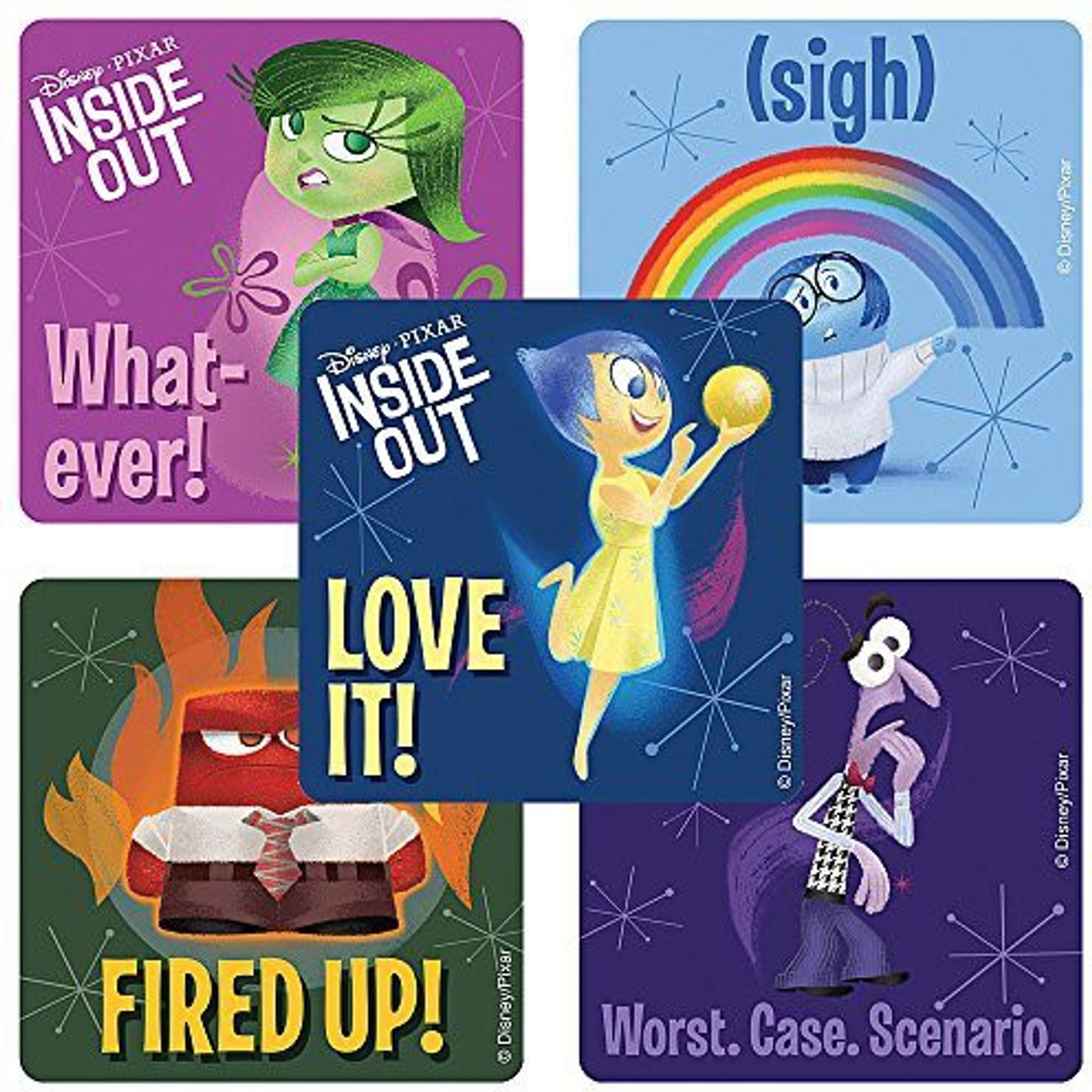 Smilemakers Disney Pixar Inside Out Movie Stickers Birthday