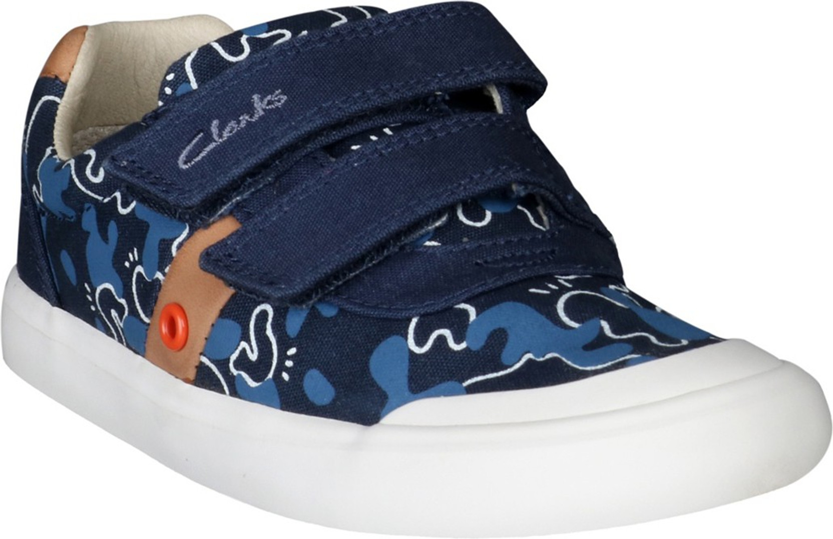 clarks navy blue sneakers