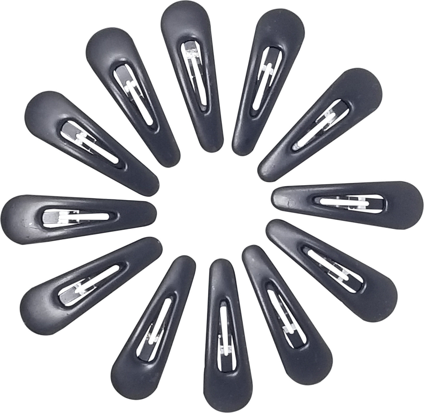 Evolution Tictac Clips Everyday Use Matte Black Snap Hair Clips