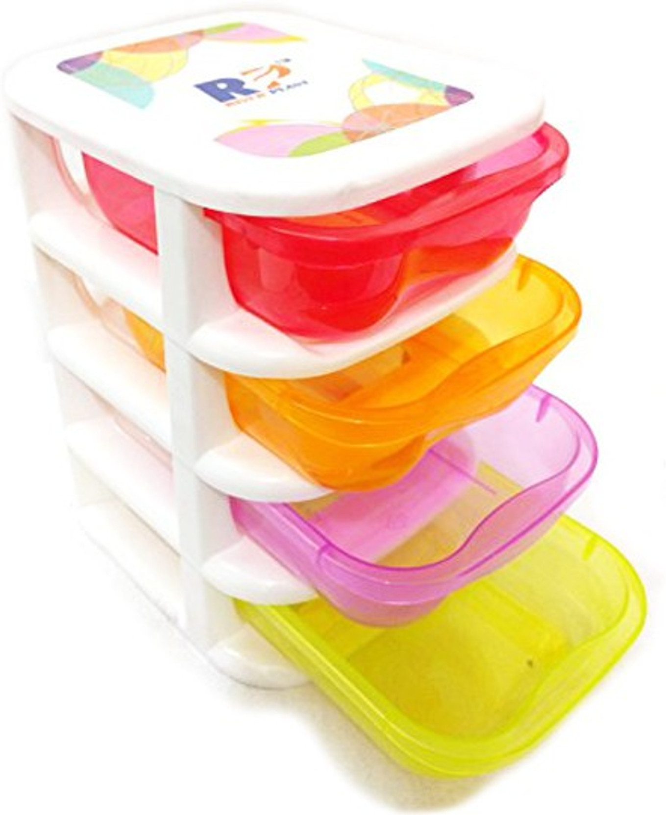 River Plast Big High Quality 11 Inch By 7 Storage Drawer 4 Drawers Transpa Multicolored Chester Divider